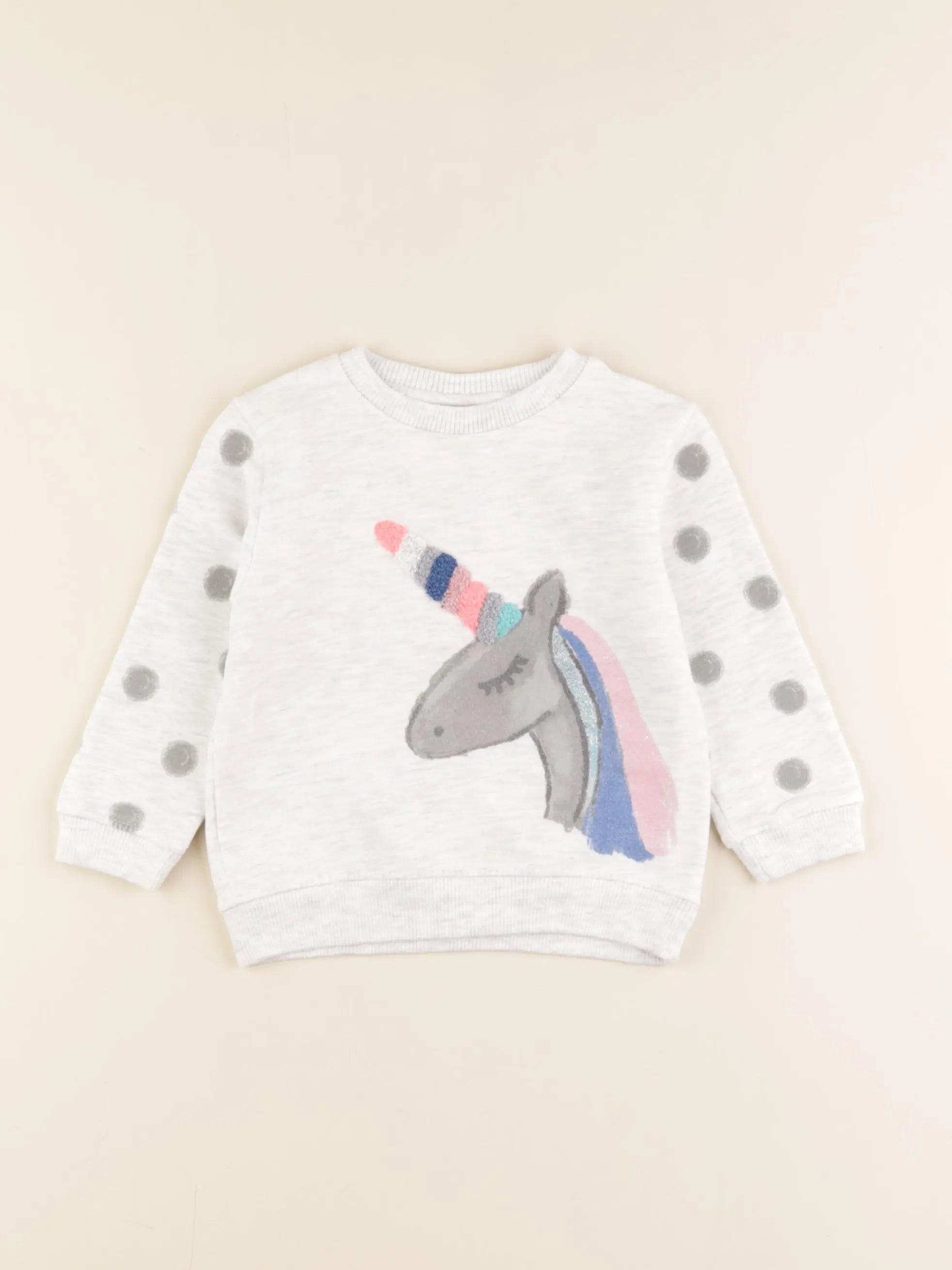 Zara - sweat gris - 9/12 mois