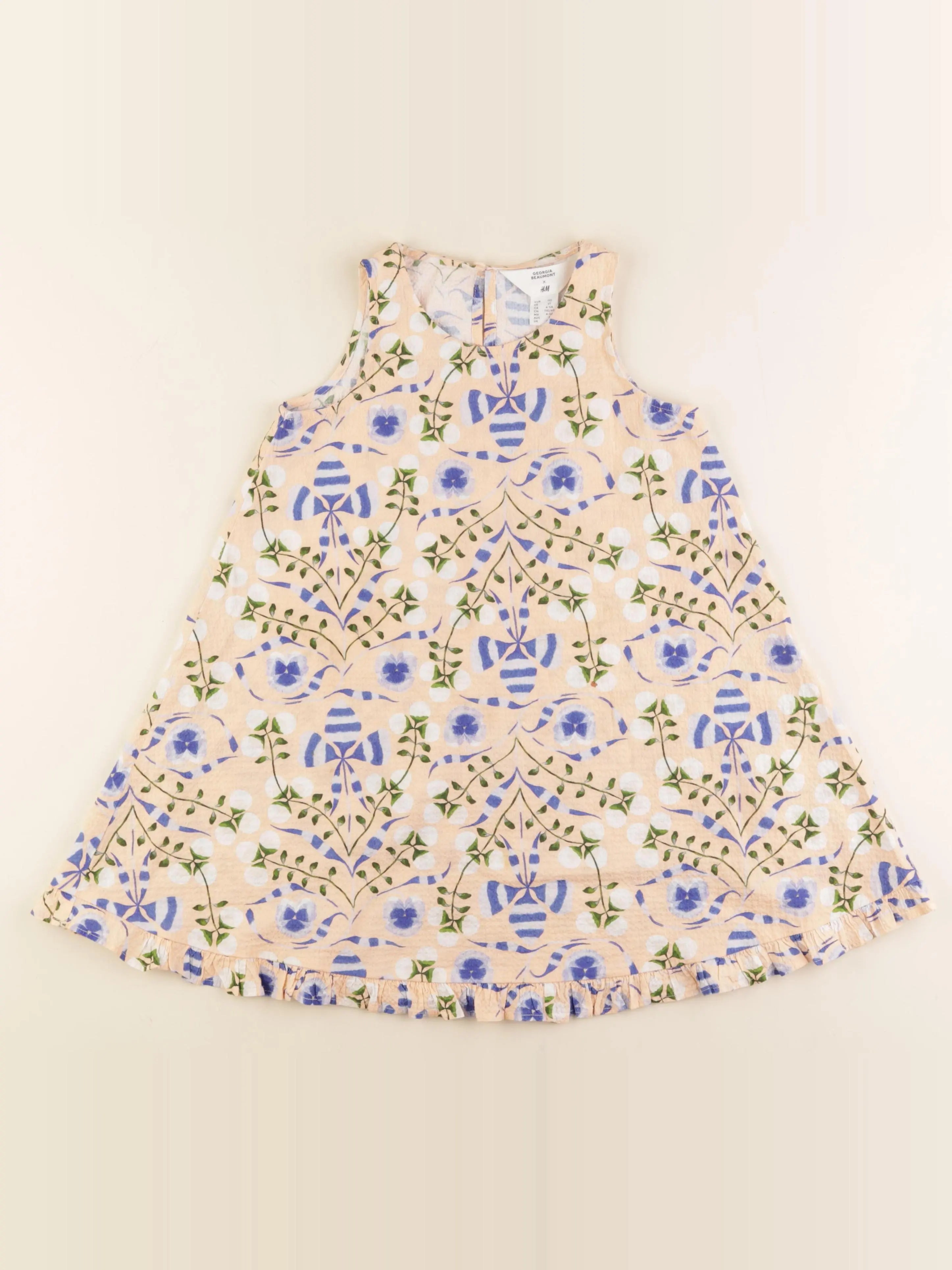 H&M - robe beige - 4/5 ans