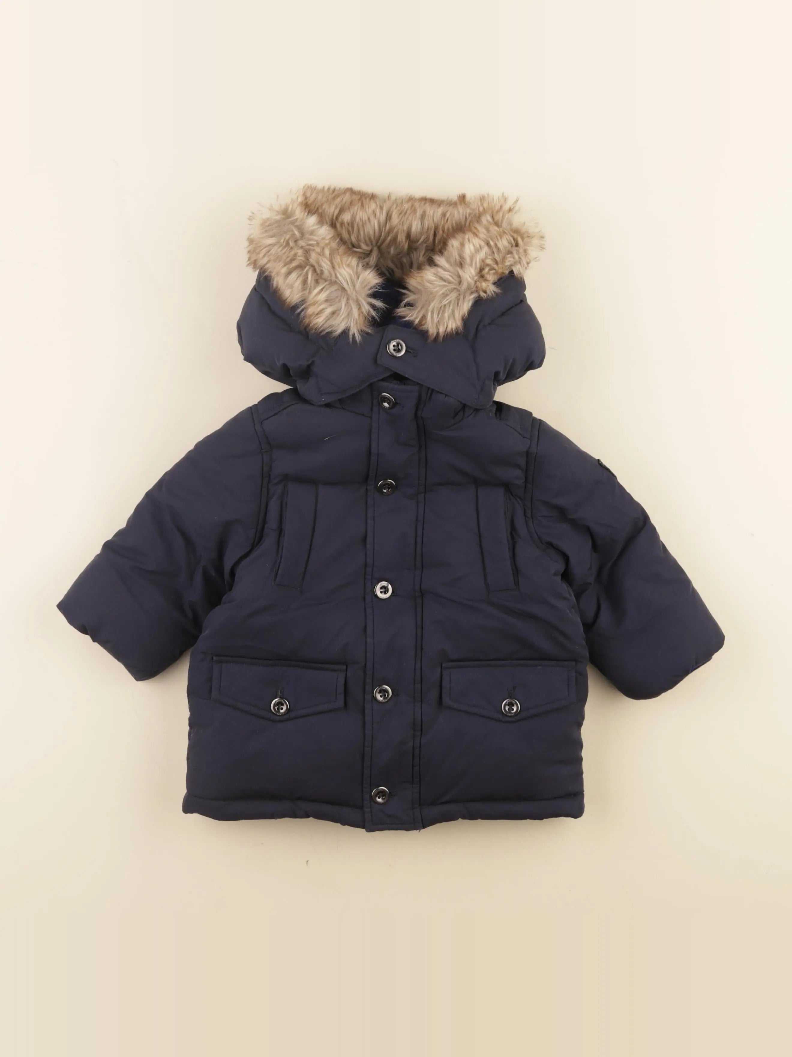 Jacadi - parka bleu - 12 mois