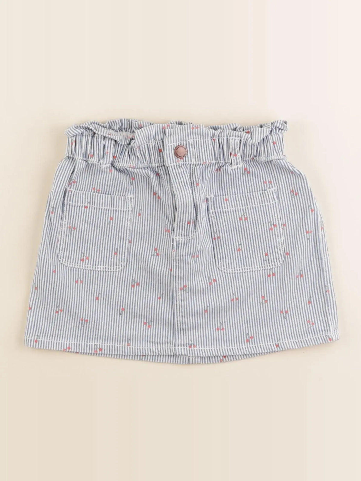 Vertbaudet - jupe bleu, blanc - 4 ans