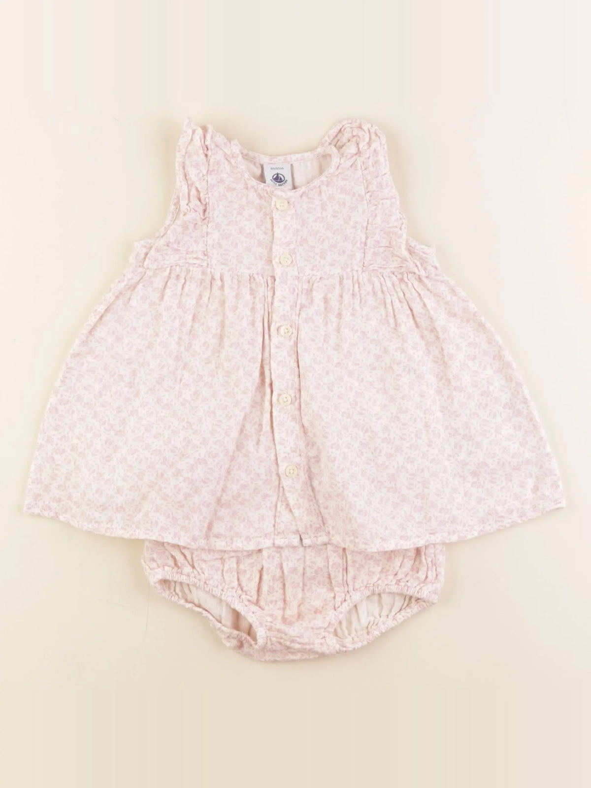 Petit Bateau - robe rose - 6 mois