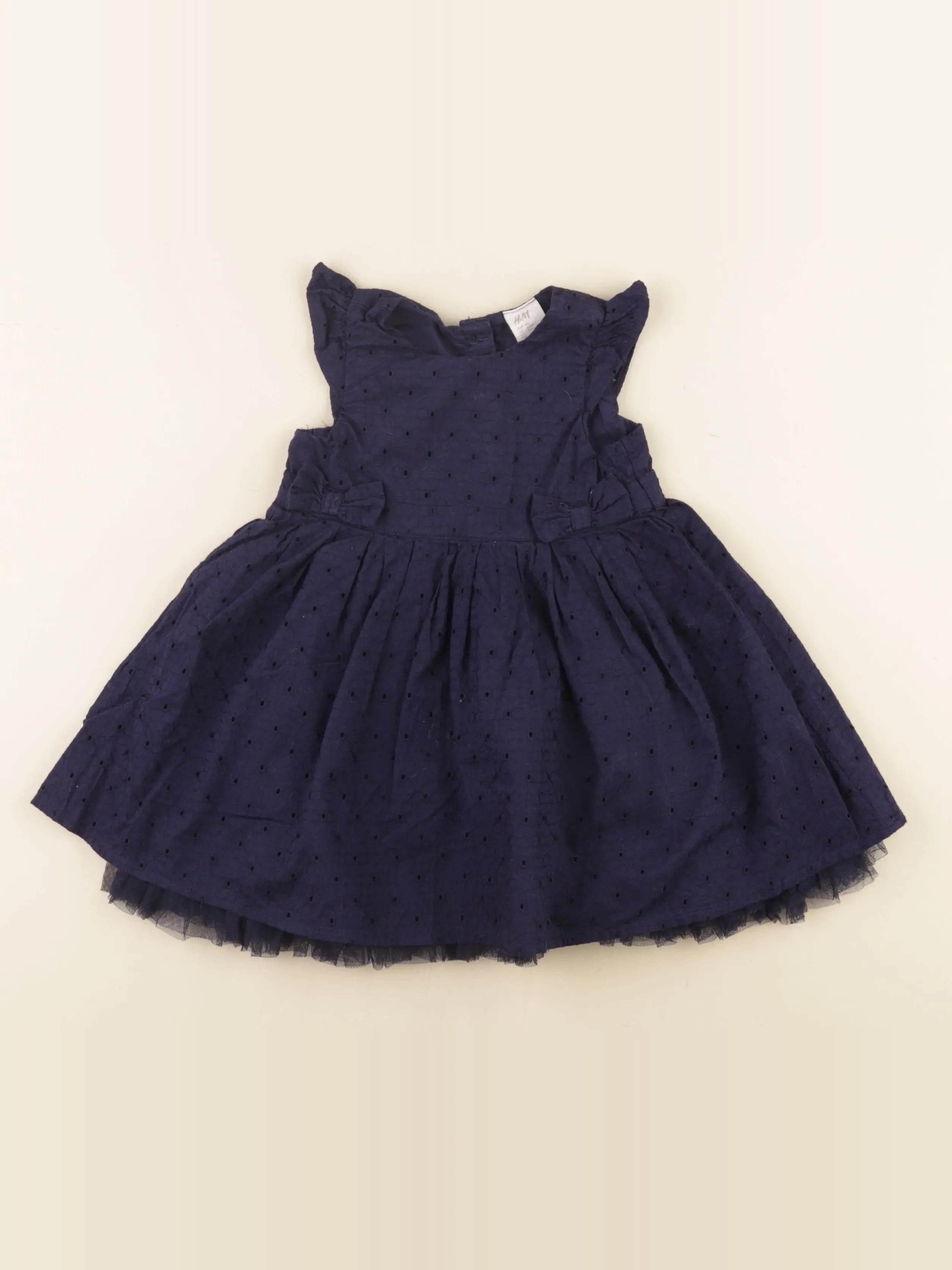 H&M - robe bleu - 4/6 mois