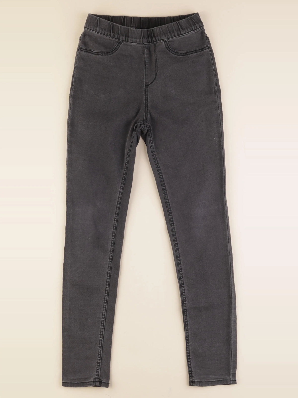 H&M - jegging gris - 9/10 ans