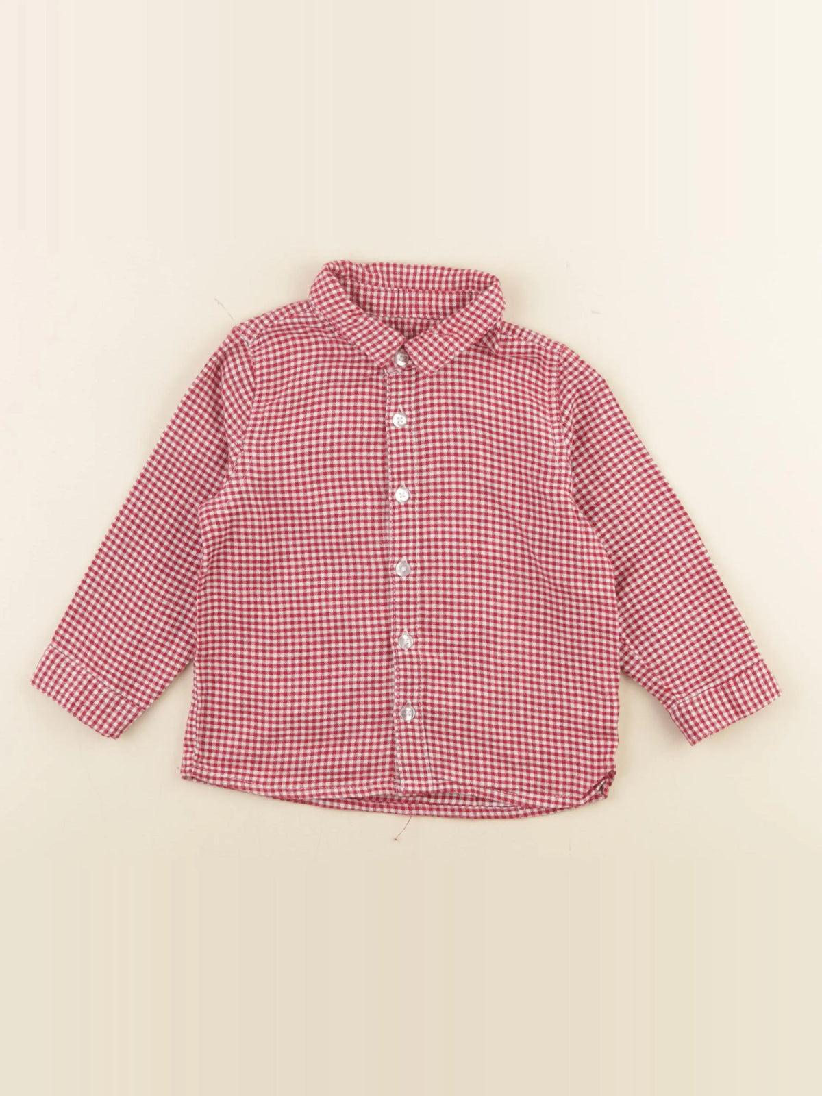 Vertbaudet - chemise rouge - 18 mois