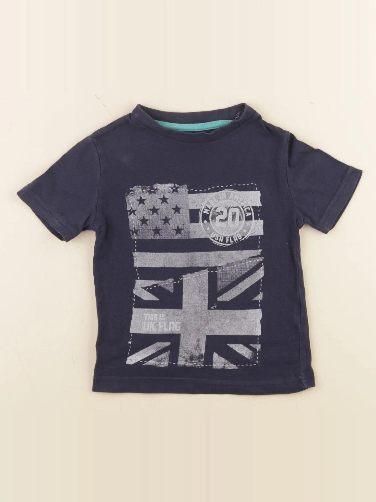 Vertbaudet - tee-shirt bleu - 2 ans