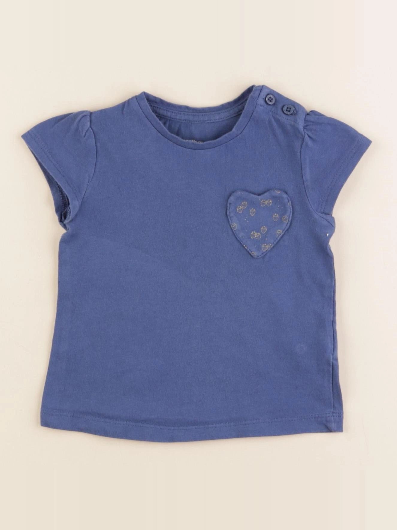 Vertbaudet - tee-shirt bleu - 9 mois