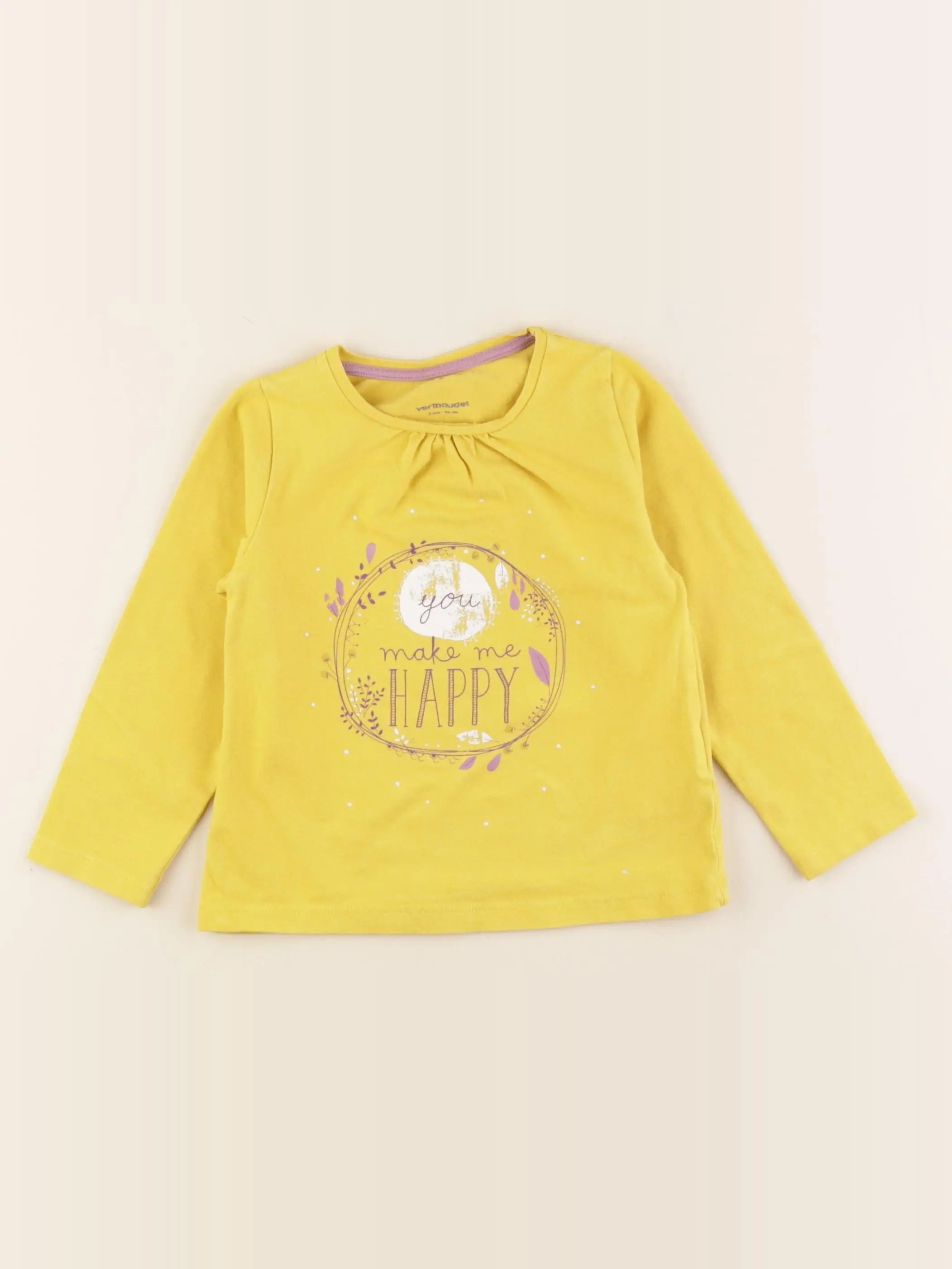 Vertbaudet - tee-shirt jaune - 3 ans