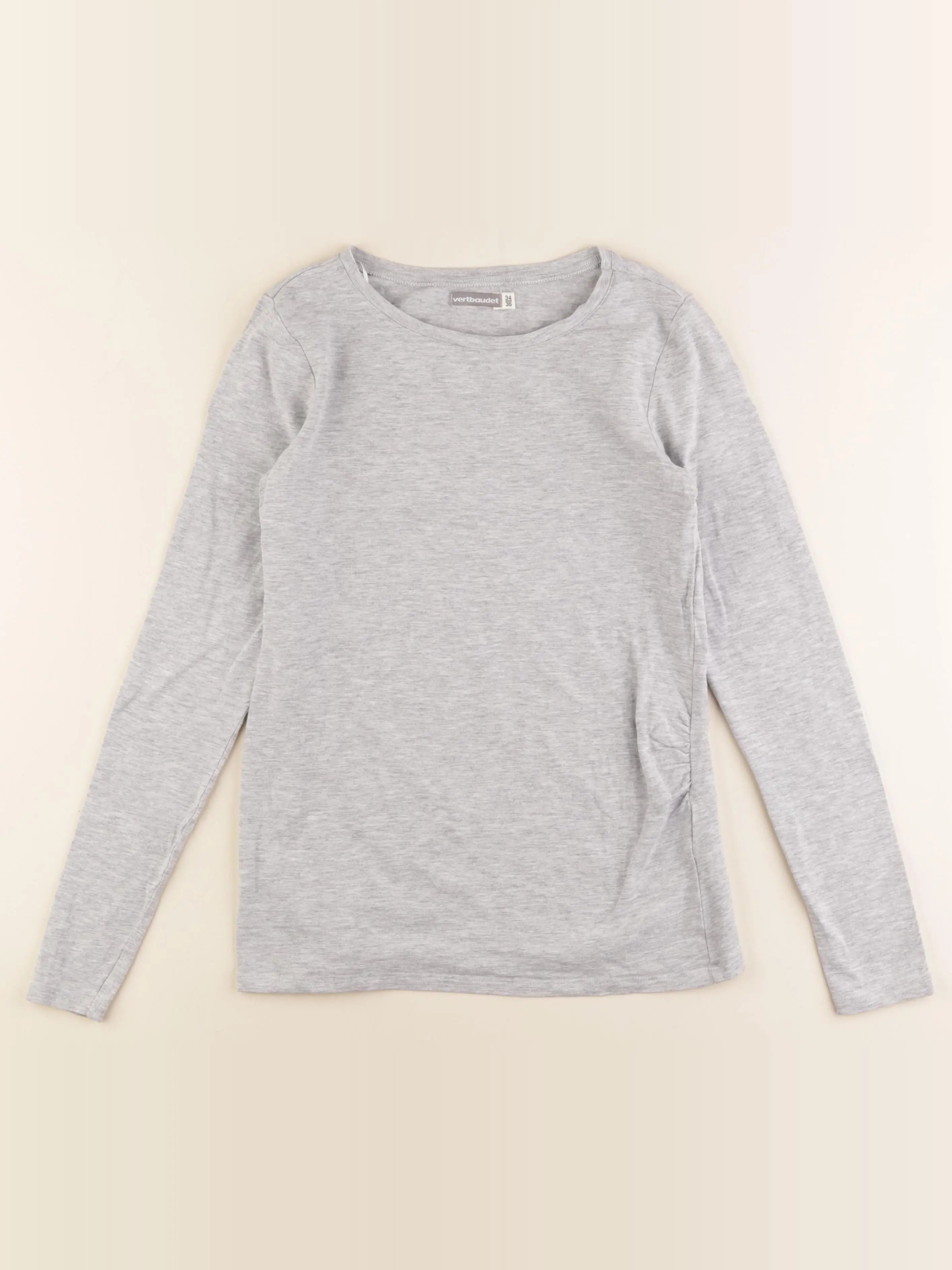 Vertbaudet - tee-shirt grossesse gris - 34 à 36