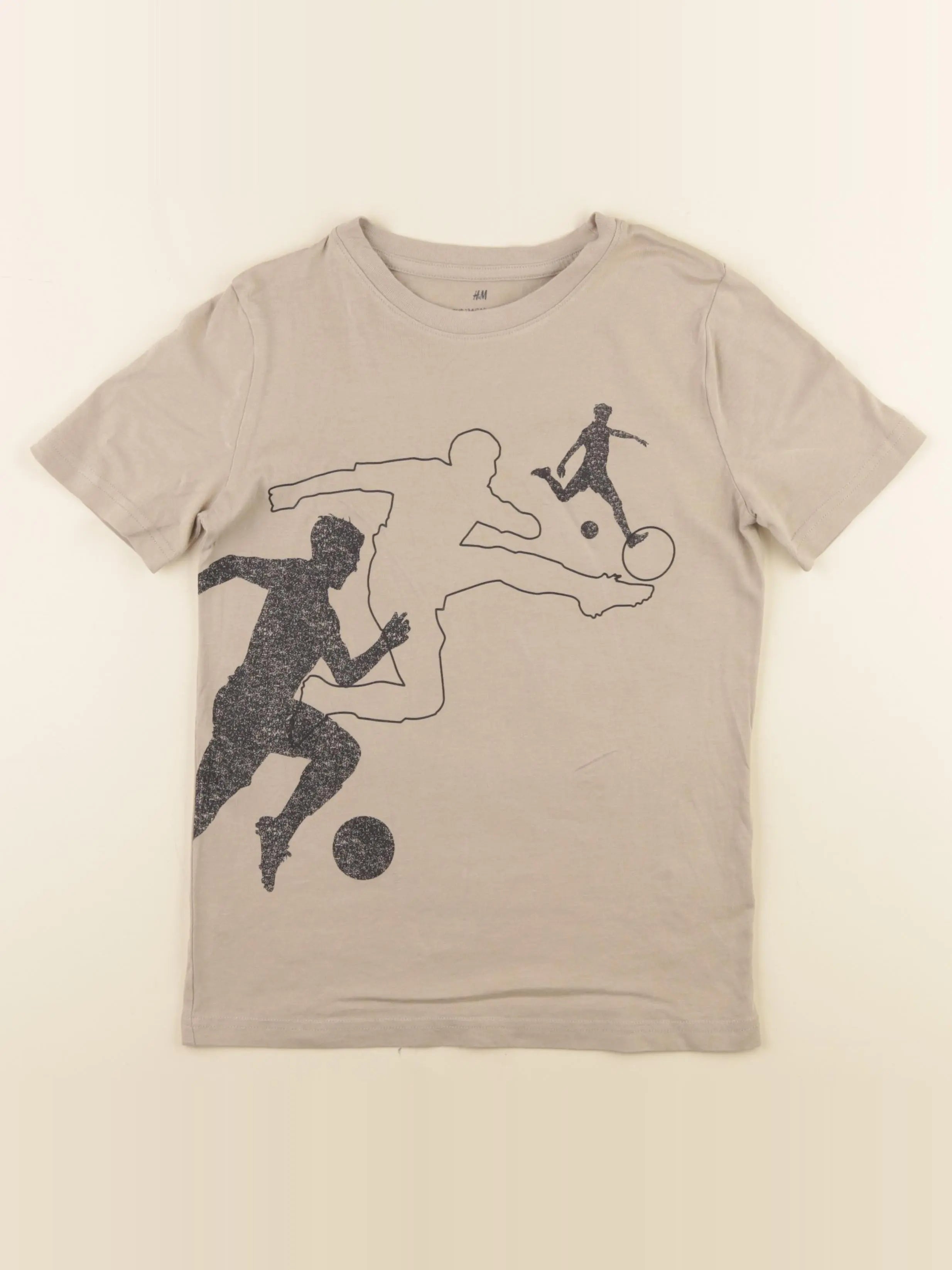 H&M - tee-shirt beige - 8/10 ans