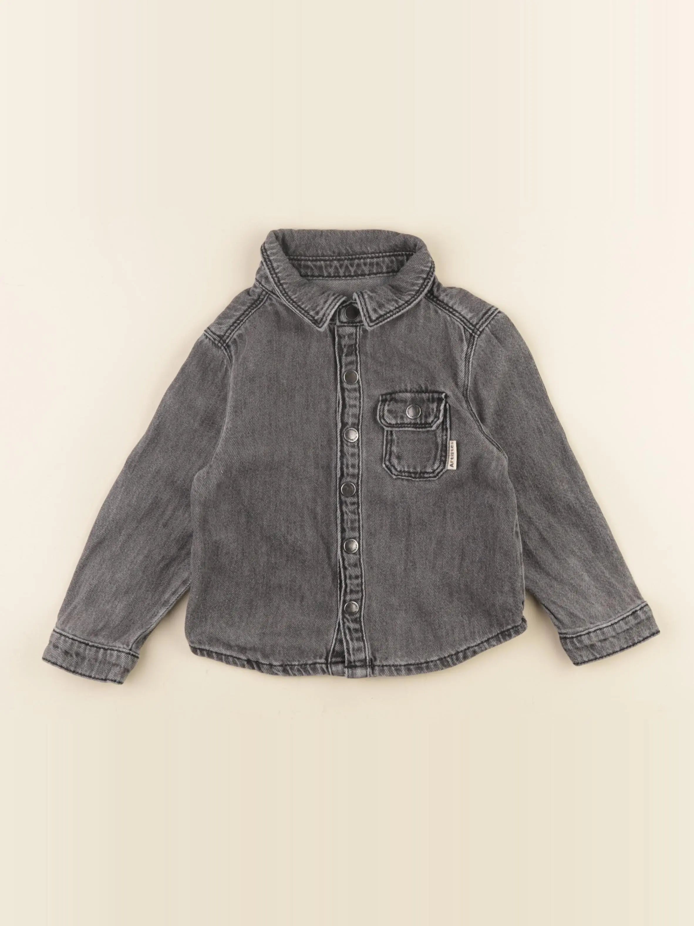 Vertbaudet - chemise gris - 24 mois