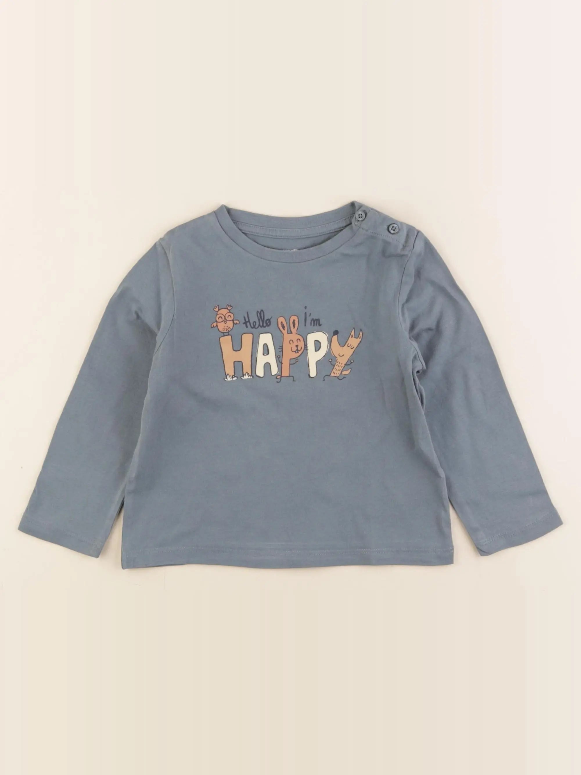 Vertbaudet - tee-shirt vert - 18 mois