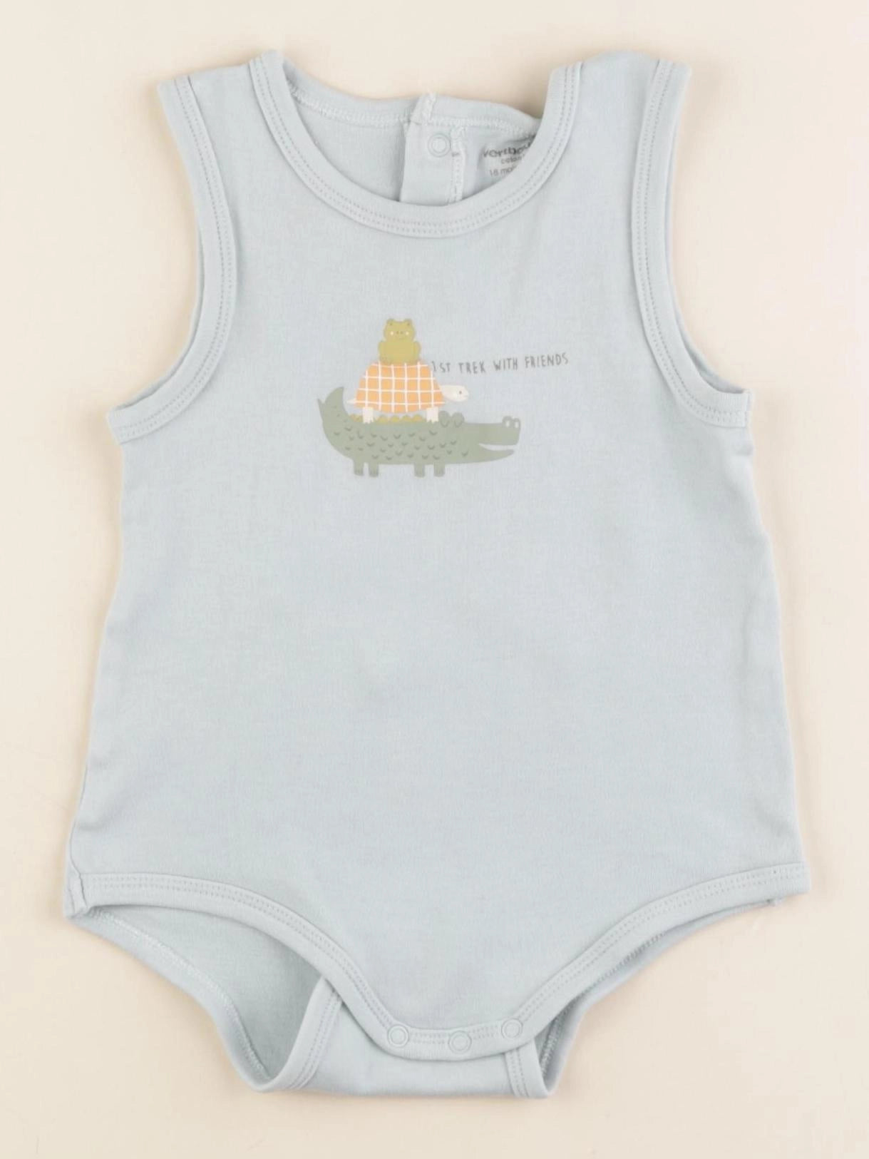 Vertbaudet - body bleu - 18 mois