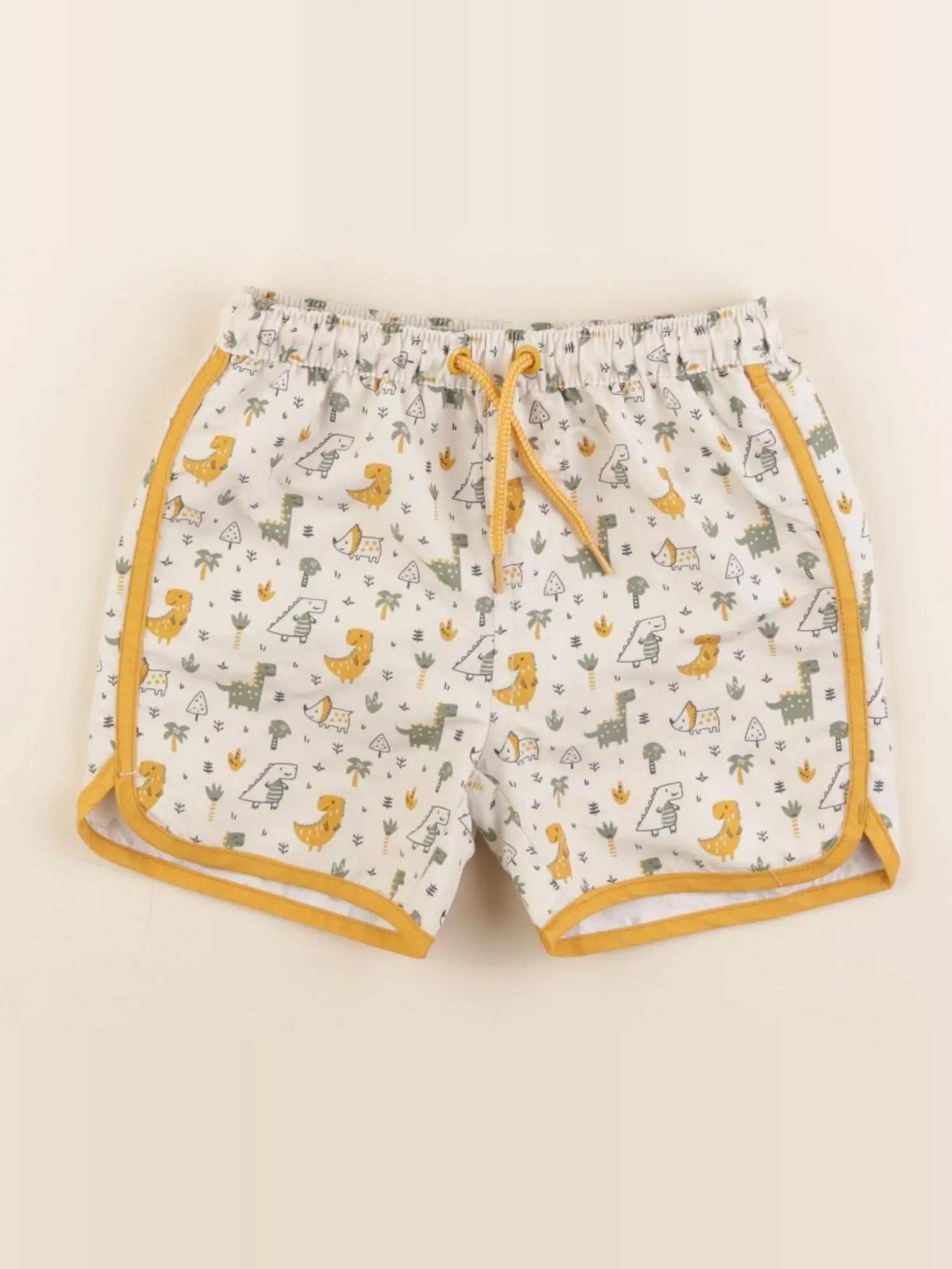 Vertbaudet - maillot de bain jaune, beige - 2 ans