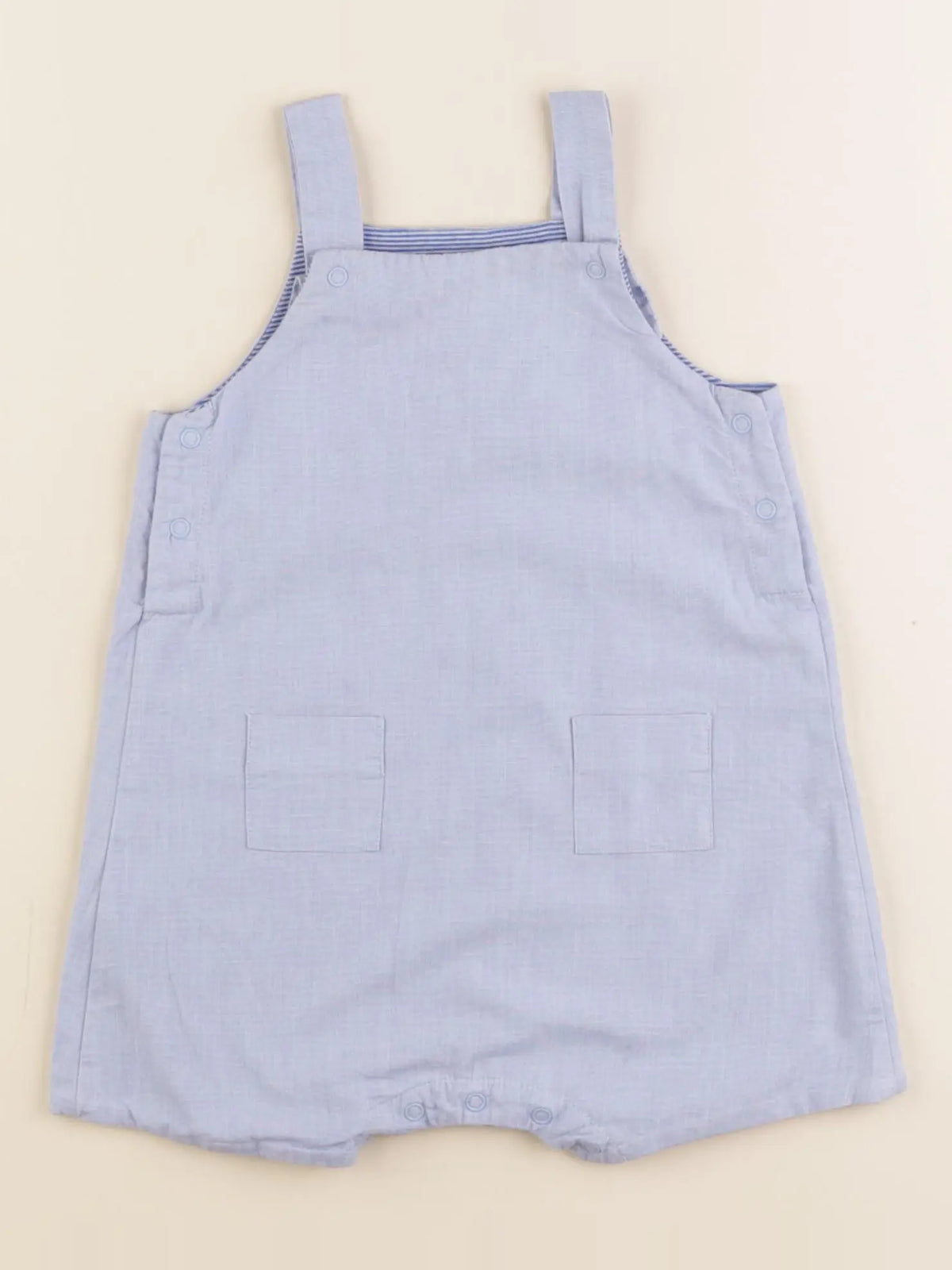 Petit Bateau - salopette bleu - 6 mois