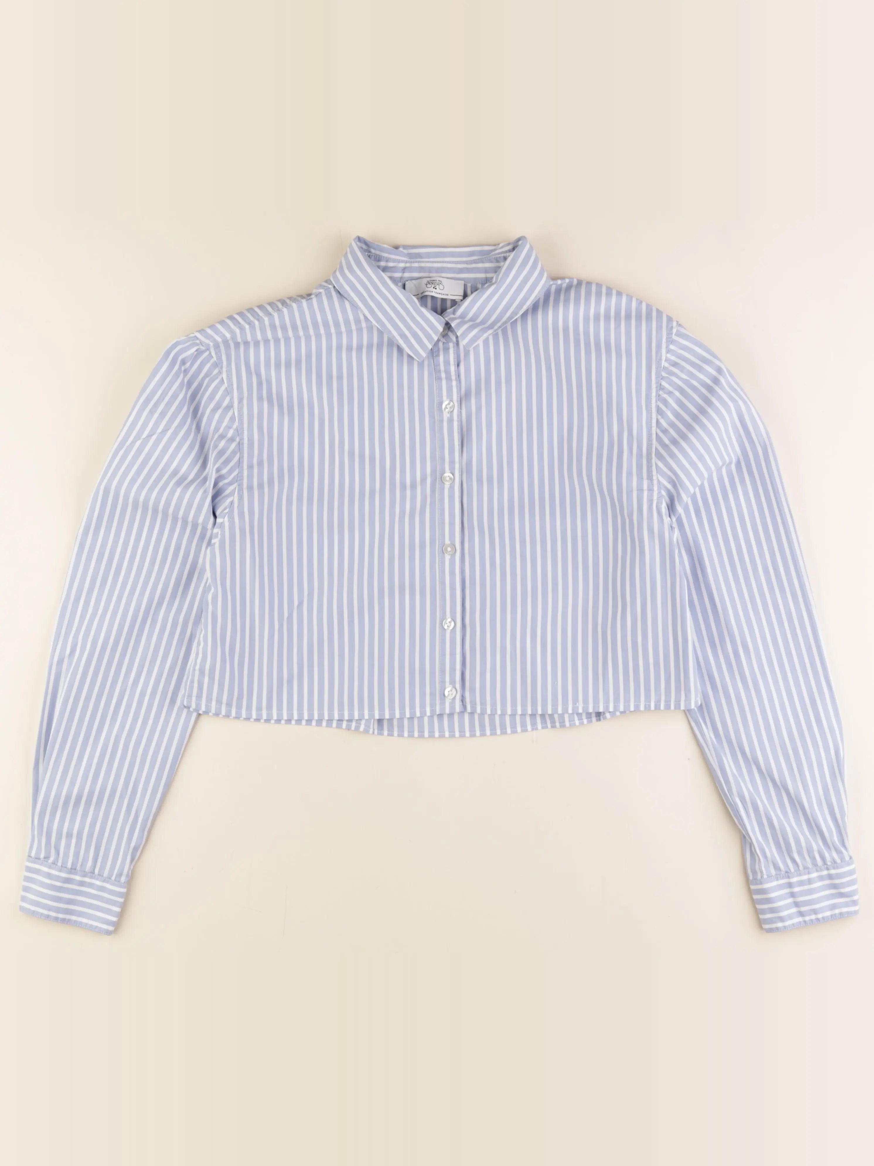 Le temps des cerises  - chemise imprimé au dos bleu - 14 ans