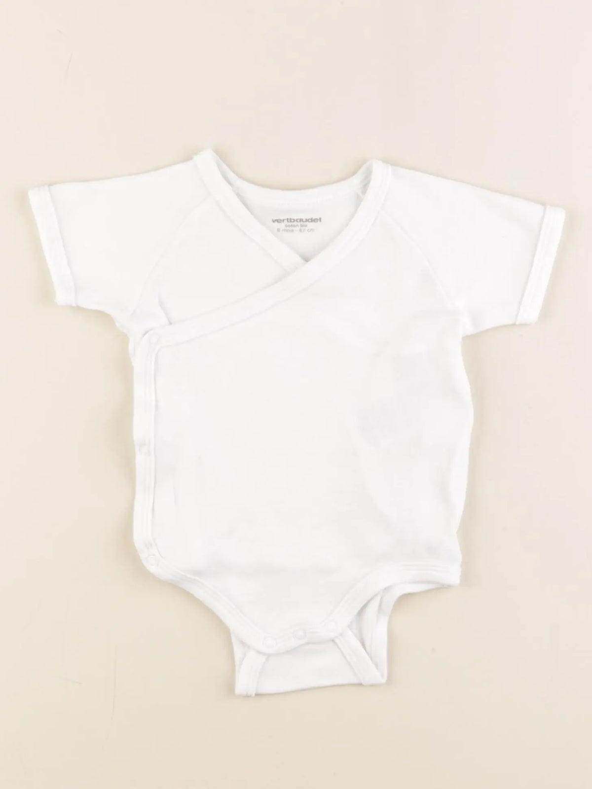 Vertbaudet - body blanc - 6 mois