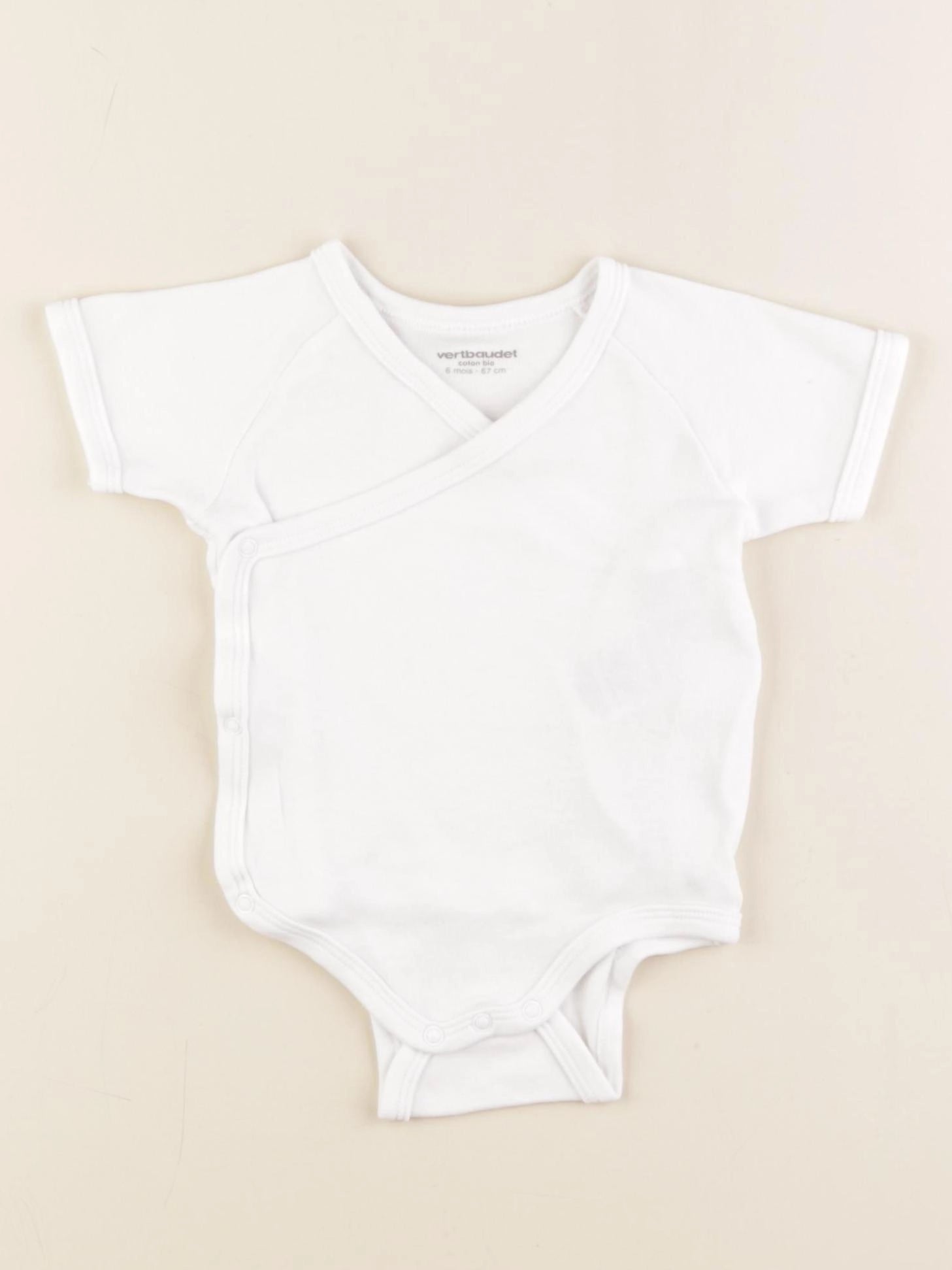Vertbaudet - body blanc - 6 mois