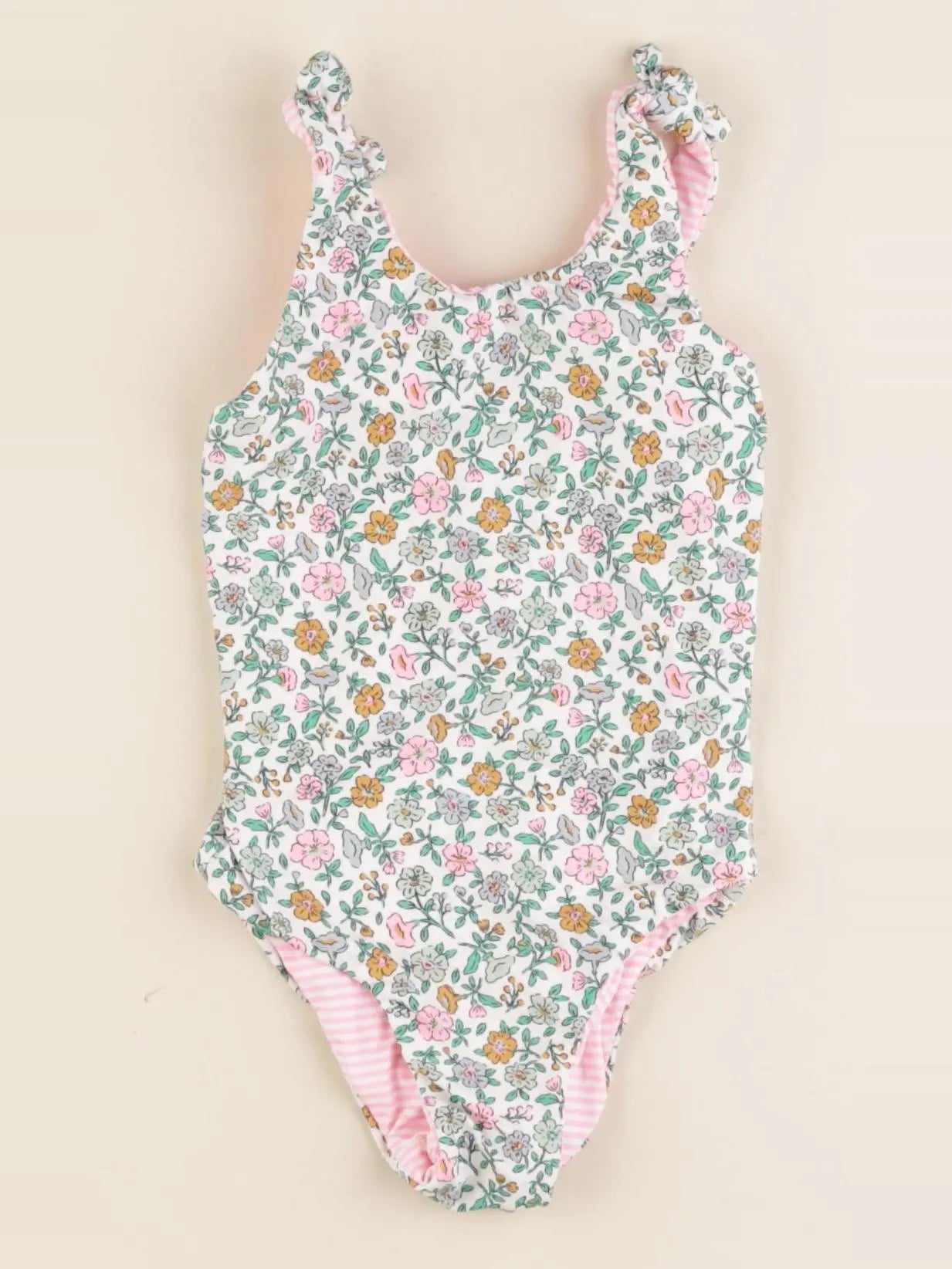 Tape à l'oeil - maillot de bain réversible vert, rose - 24 mois