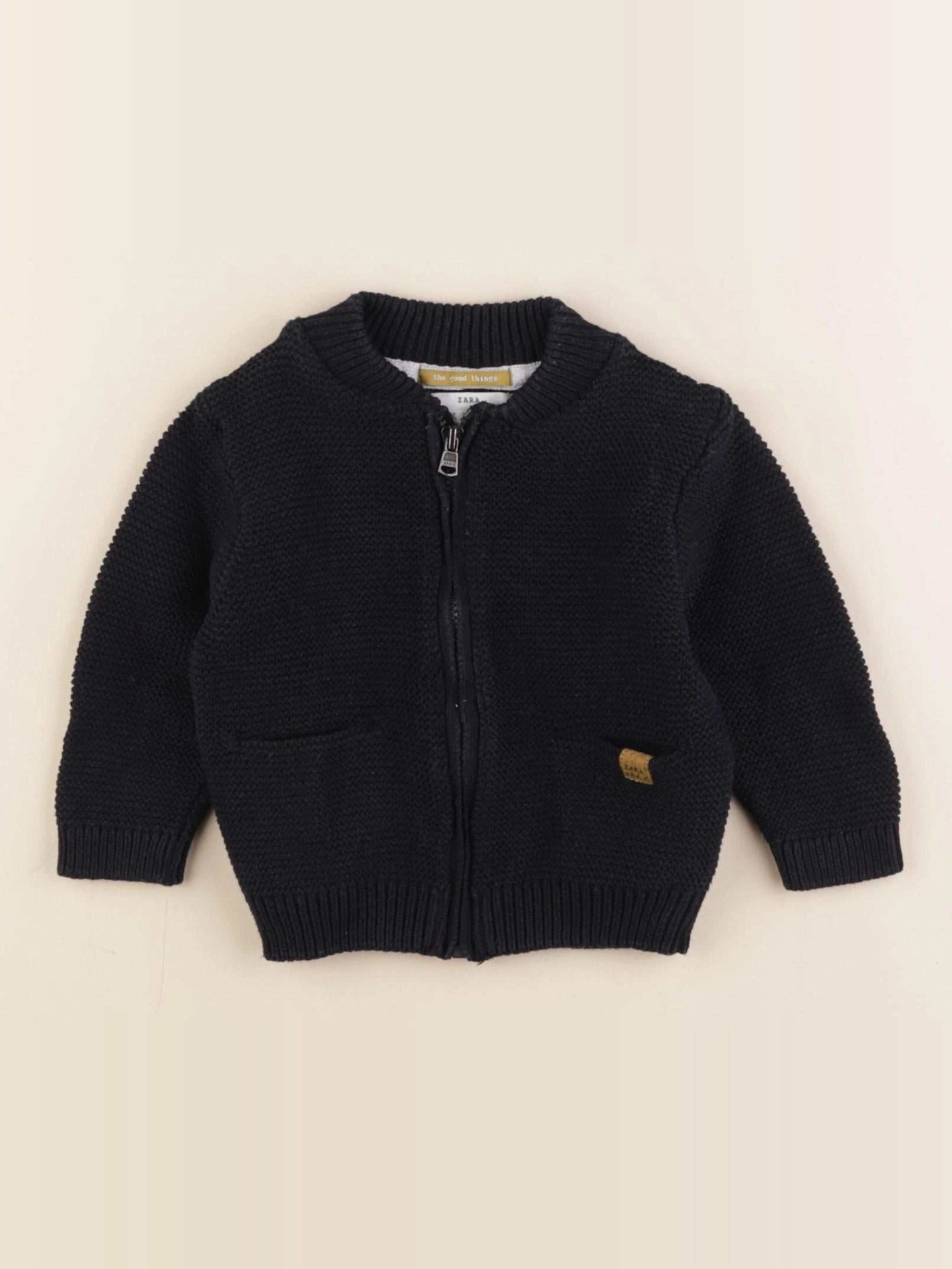 Zara - gilet bleu - 3/6 mois