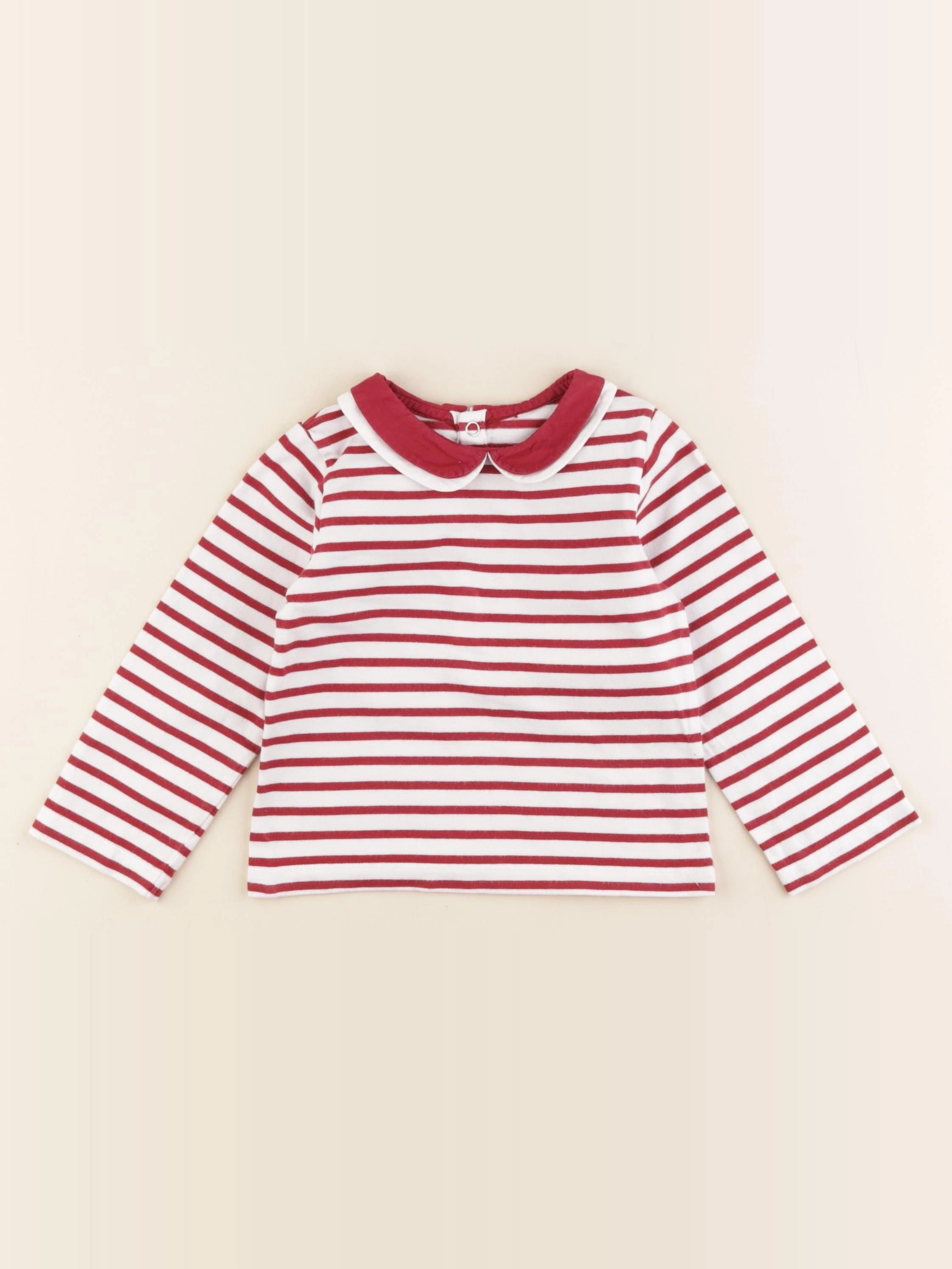 Jacadi - tee-shirt blanc, rouge - 24 mois