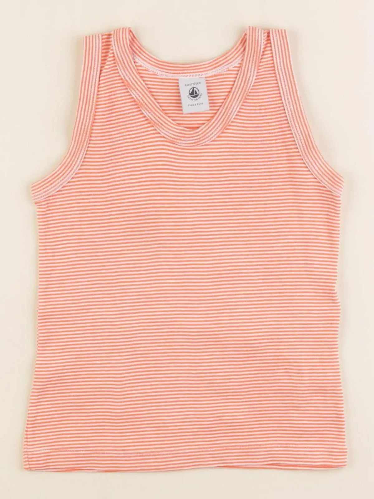 Petit Bateau - maillot de corps orange - 4 ans