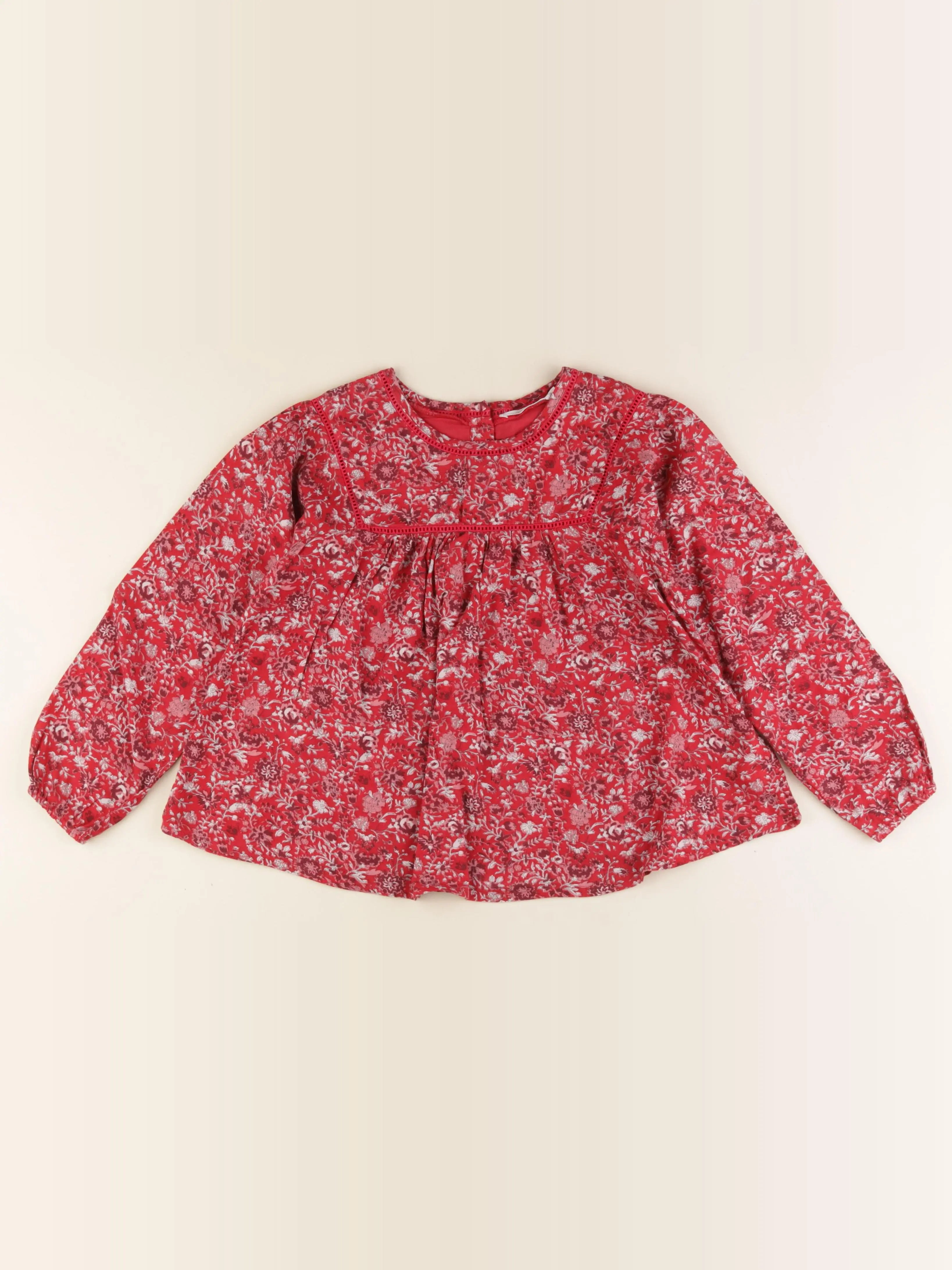 Monoprix - blouse rouge - 8 ans