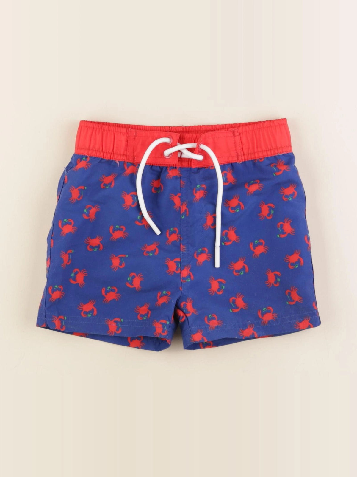 Monoprix - maillot de bain bleu, rouge - 3 ans