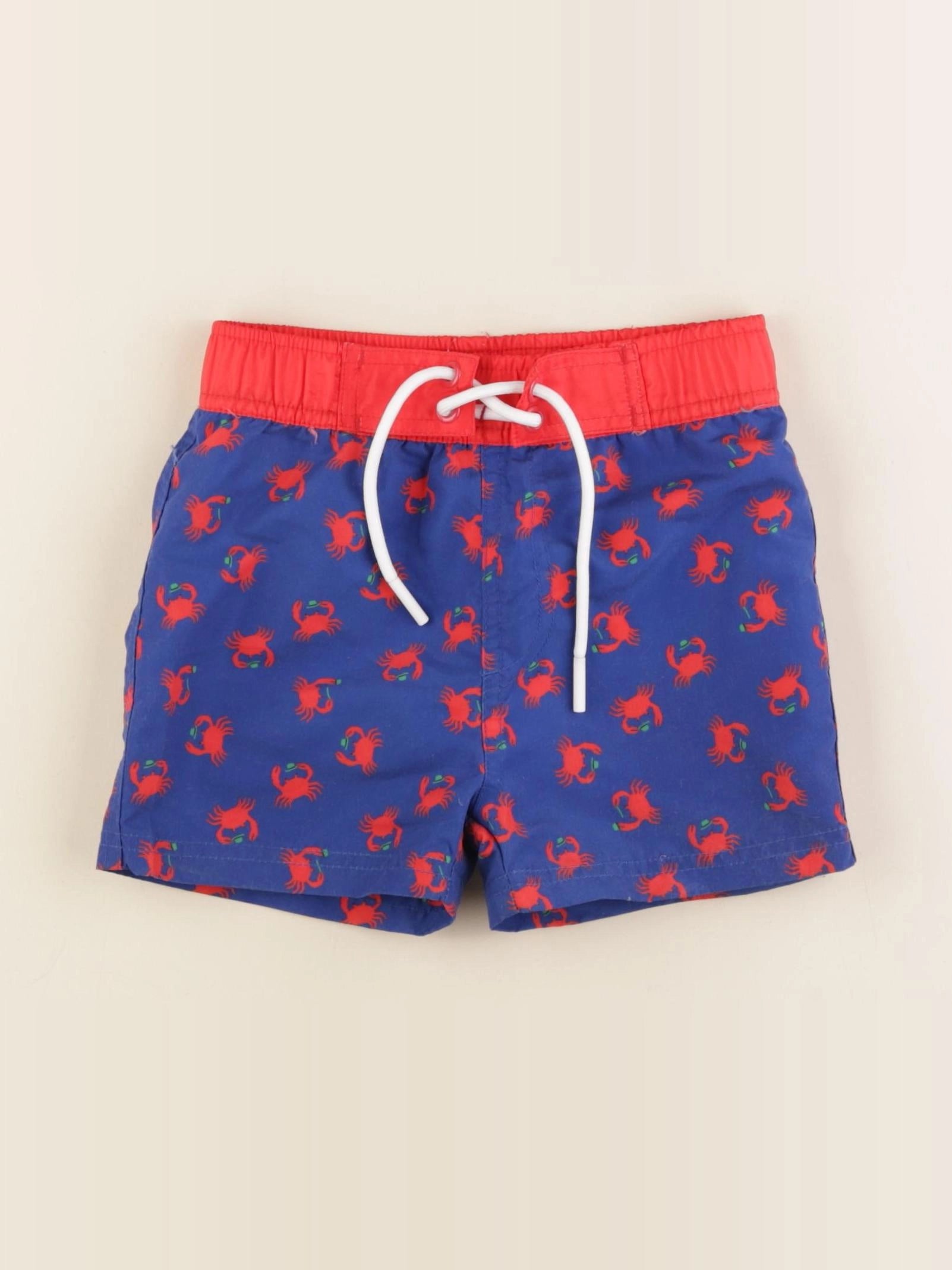 Monoprix - maillot de bain bleu, rouge - 3 ans