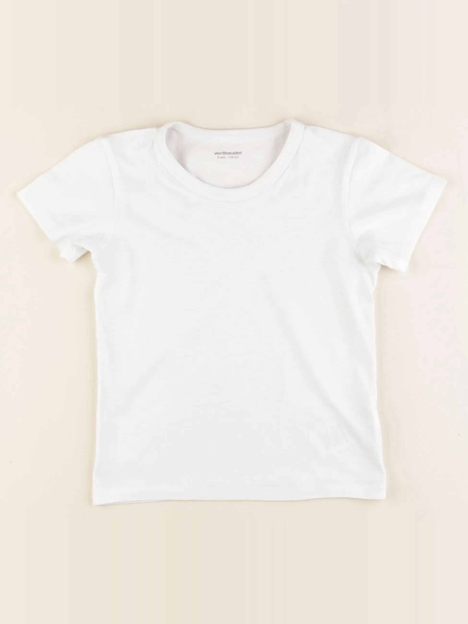 Vertbaudet - maillot de corps blanc - 6 ans