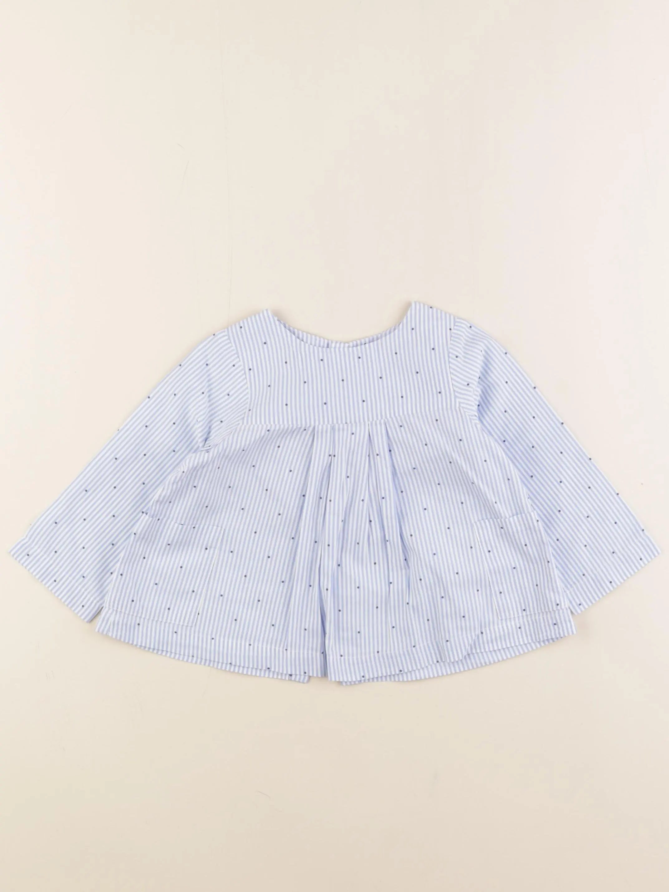 Jacadi - blouse blanc, bleu - 12 mois