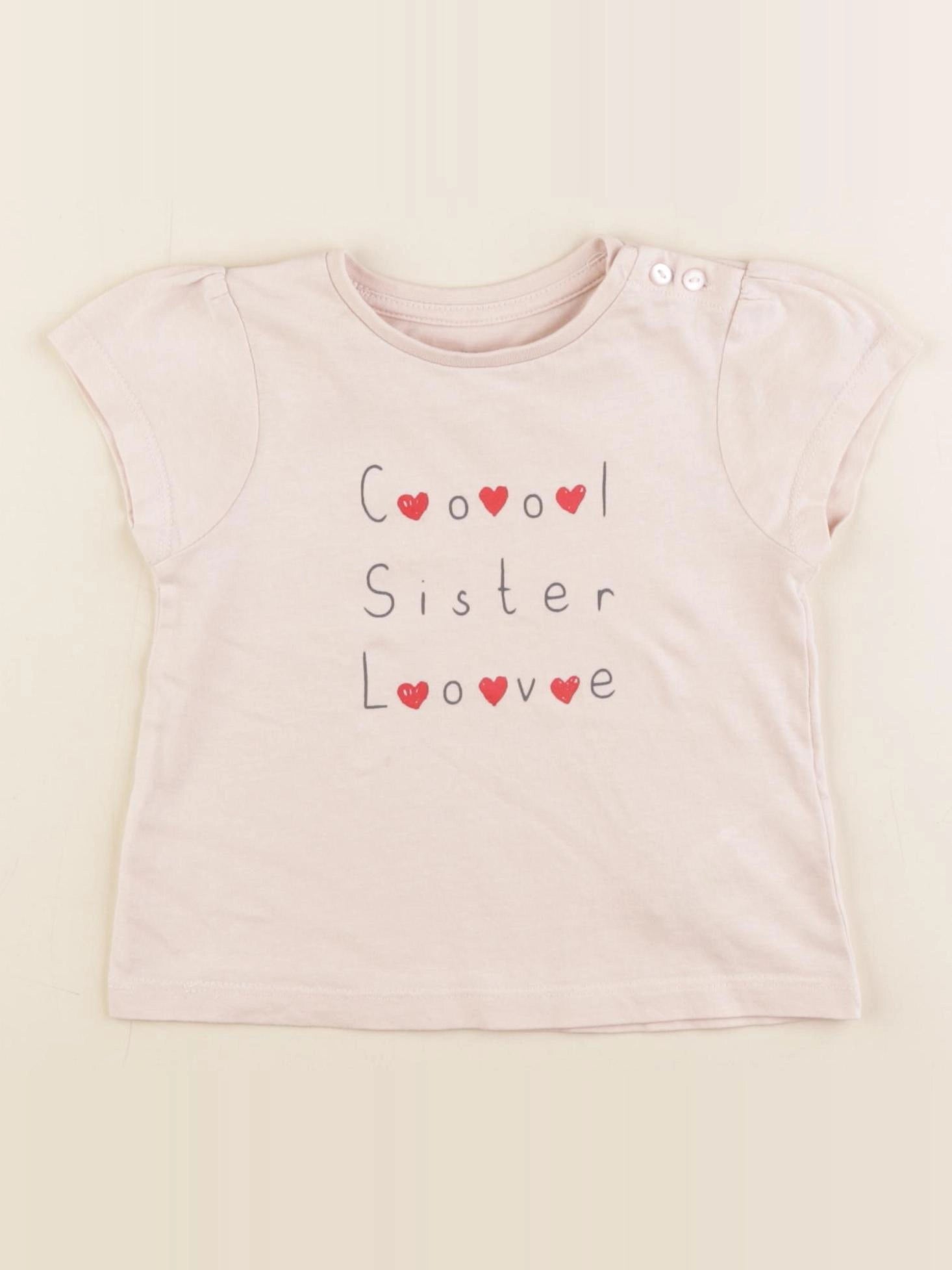 Vertbaudet - tee-shirt rose - 18 mois