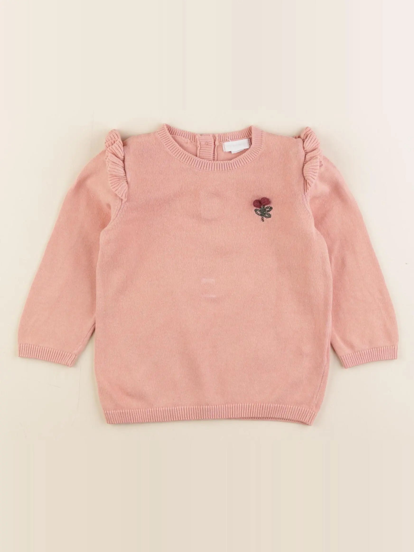 Vertbaudet - pull rose - 12 mois