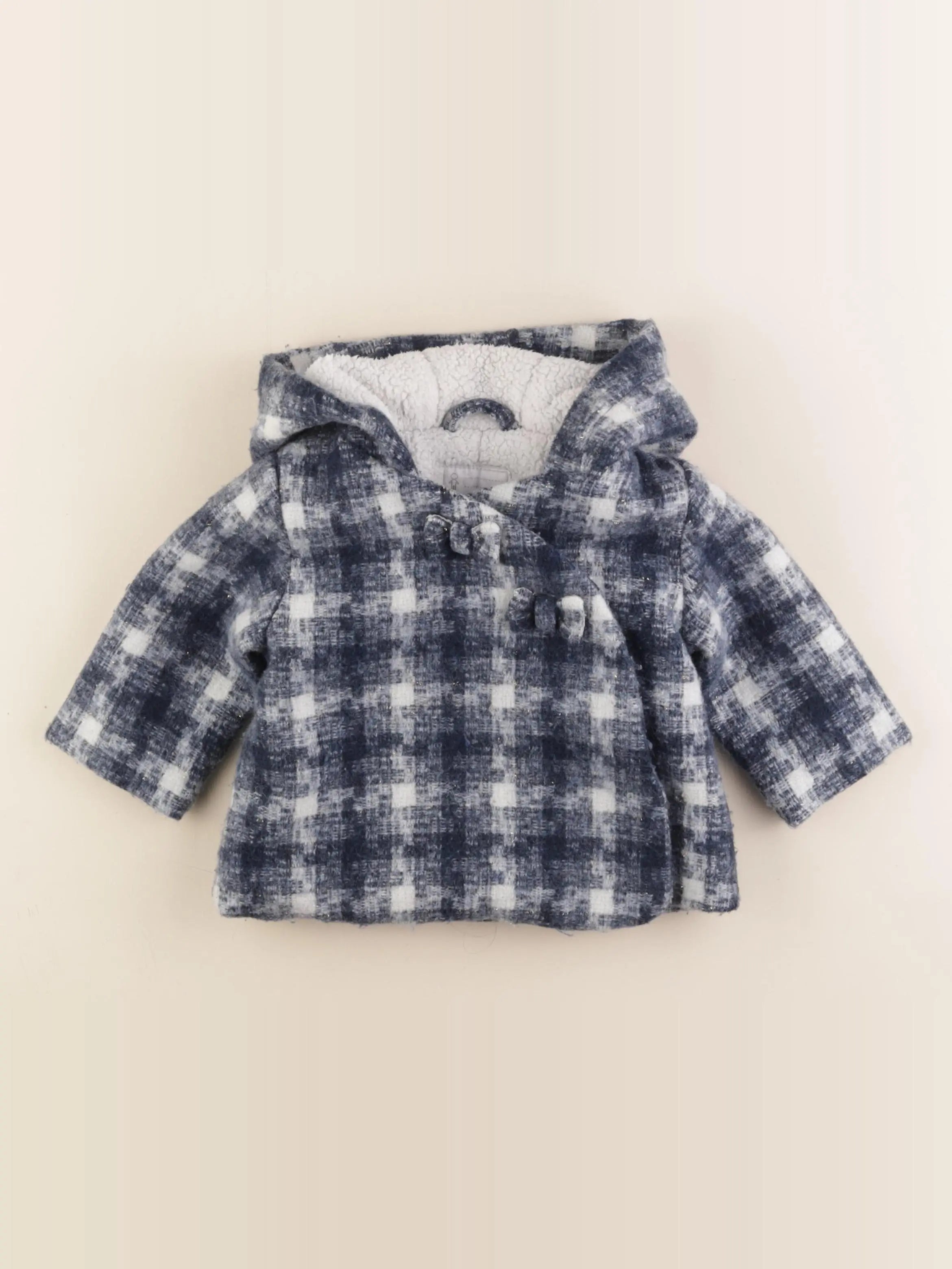 Vertbaudet - manteau bleu - 9 mois