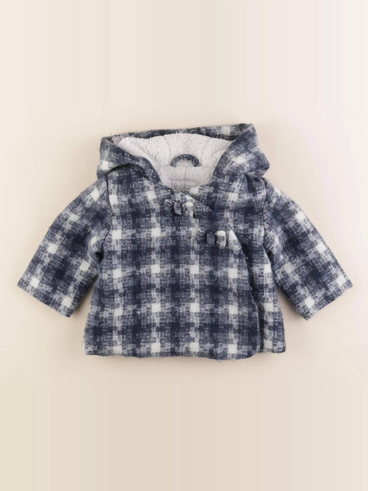 Vertbaudet - manteau bleu - 9 mois