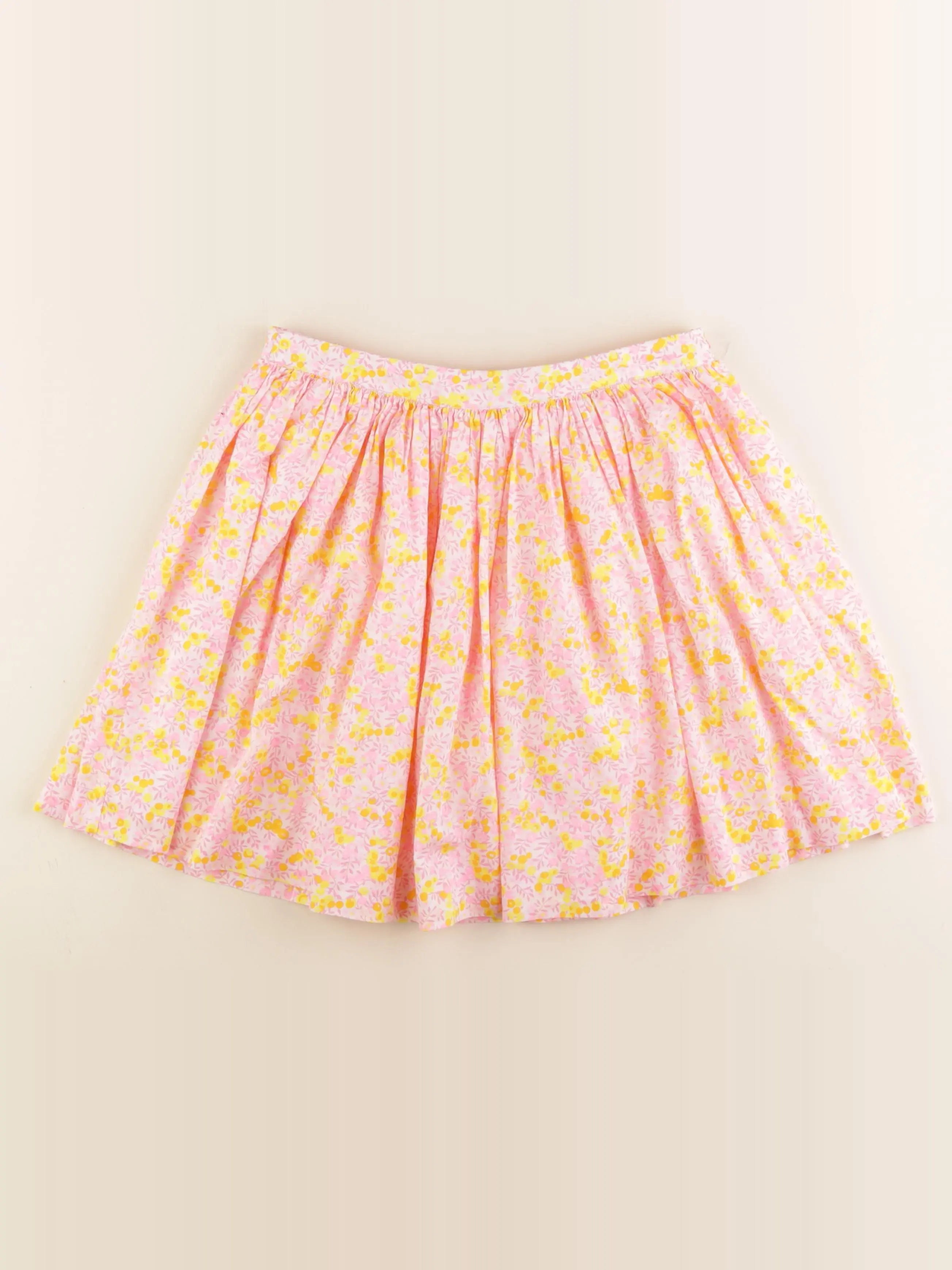 Jacadi - jupe liberty jaune, rose - 12 ans