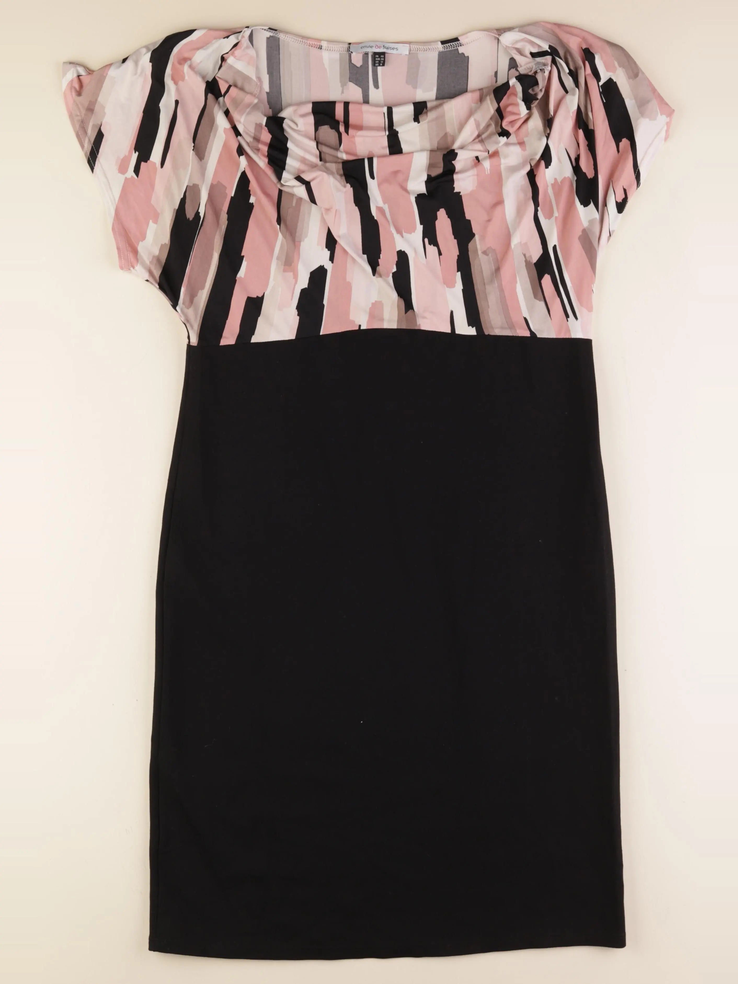 Envie de fraise - robe grossesse noir, rose - 40