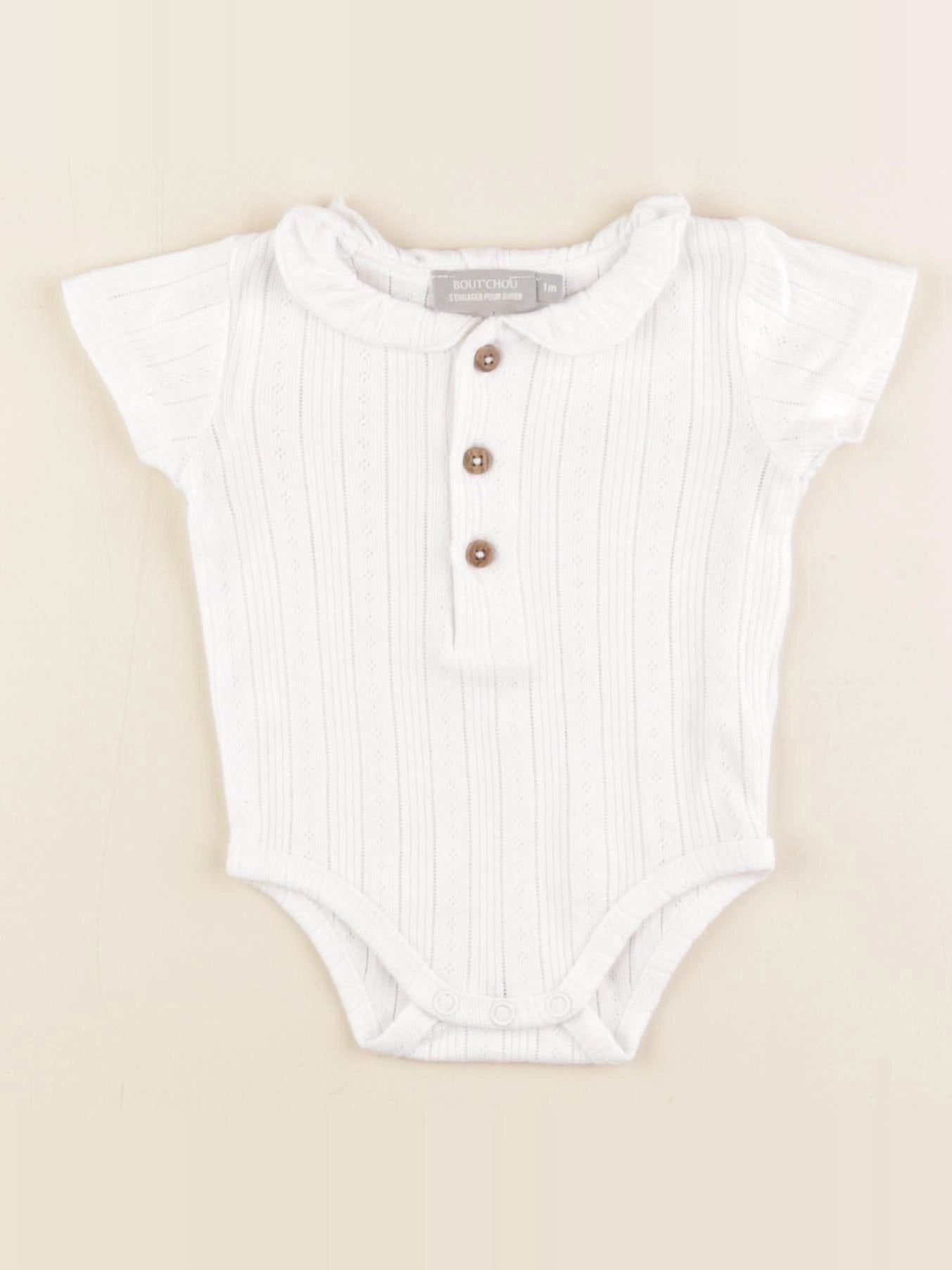 Boutchou - body à col blanc - 1 mois