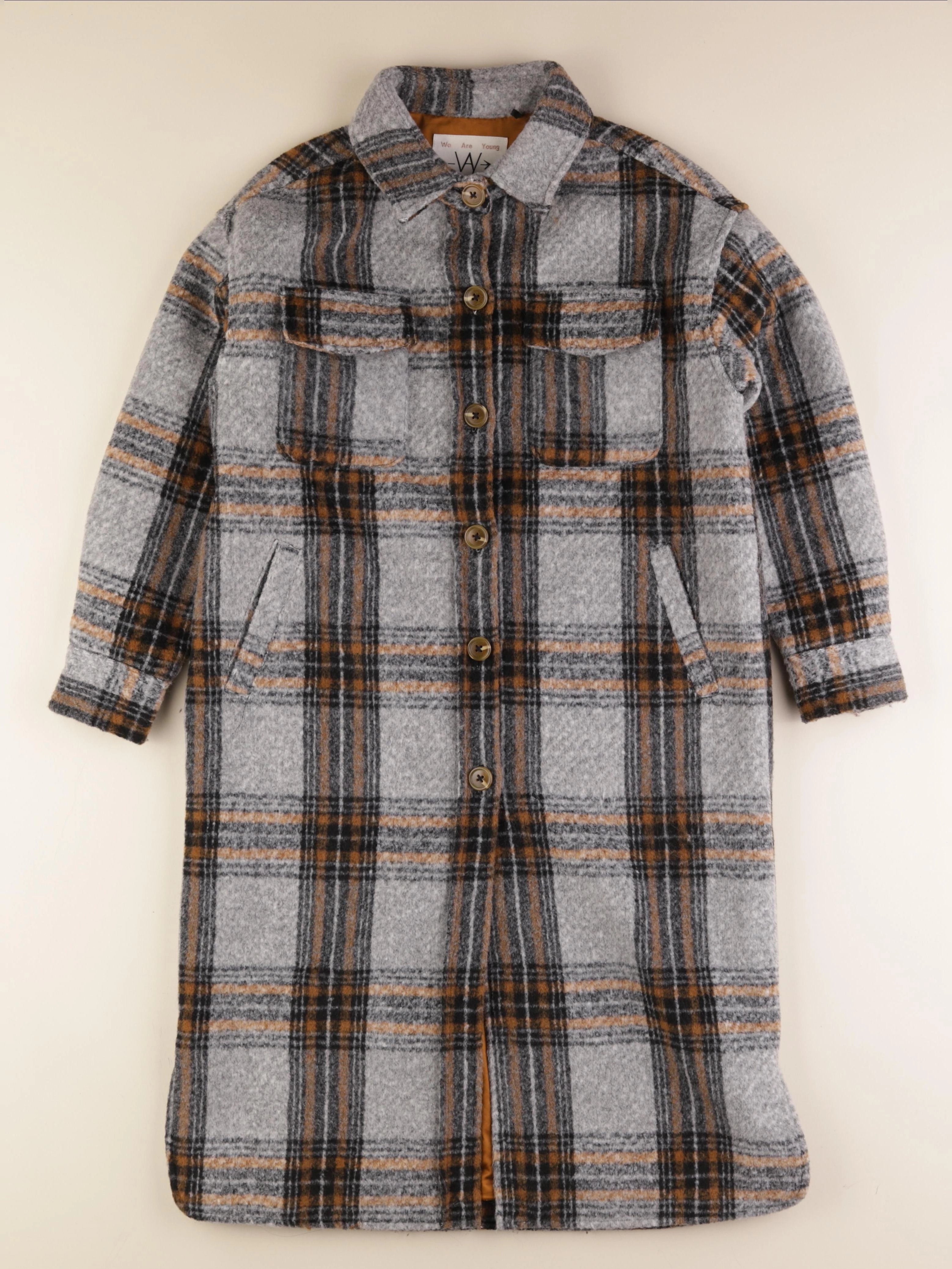 IKKS - manteau gris, marron - 10 ans