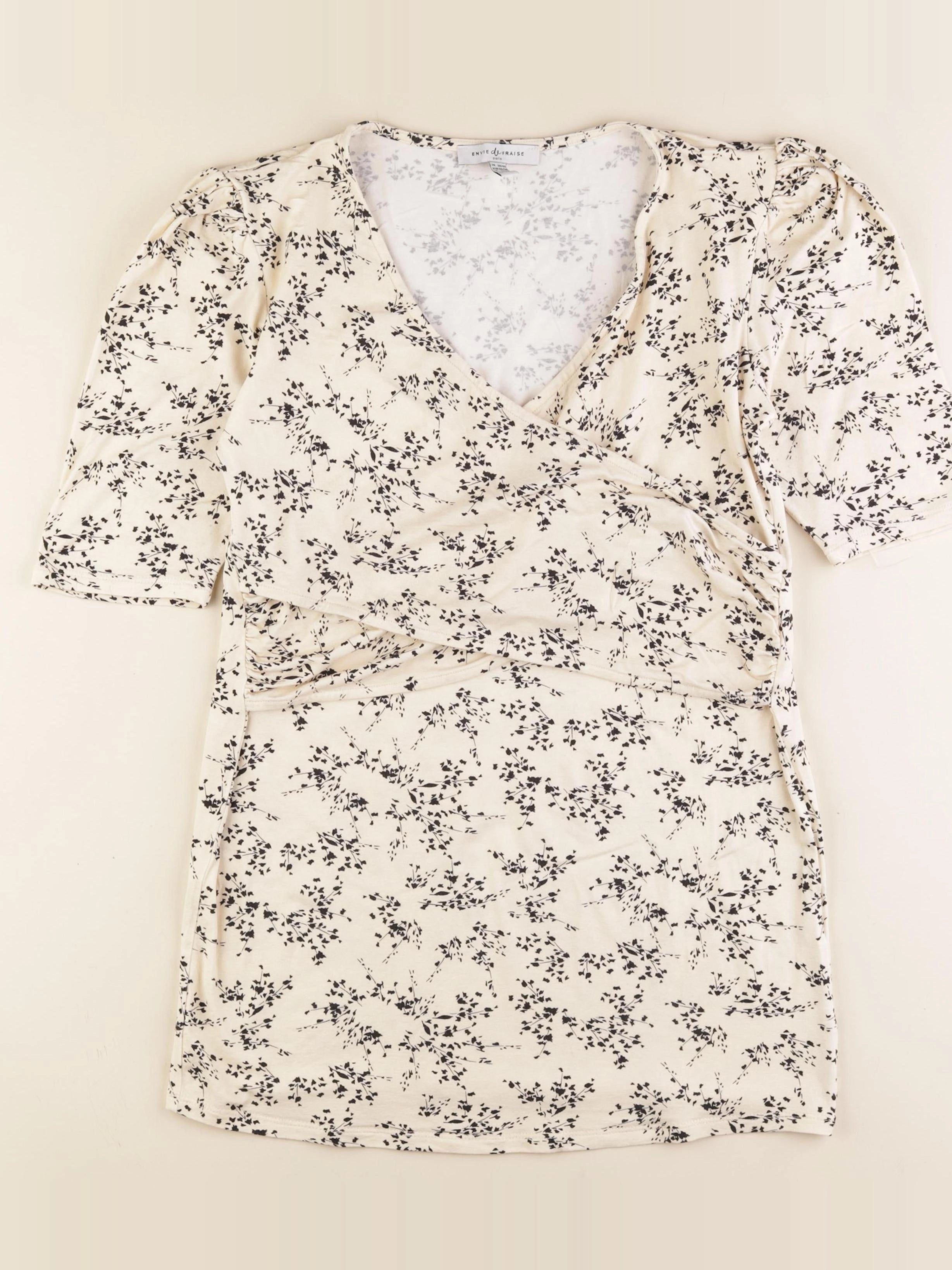 Envie de fraise - tee-shirt allaitement beige, noir - 38 à 40