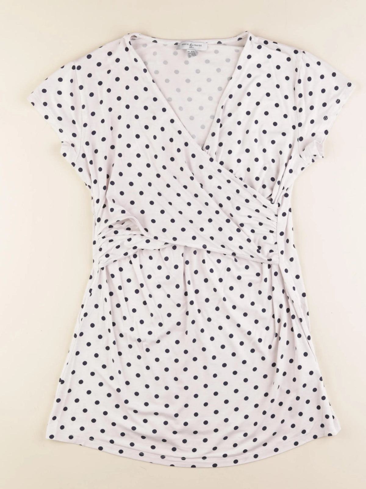 Envie de fraise - tee-shirt allaitement bleu, blanc - 38 à 40