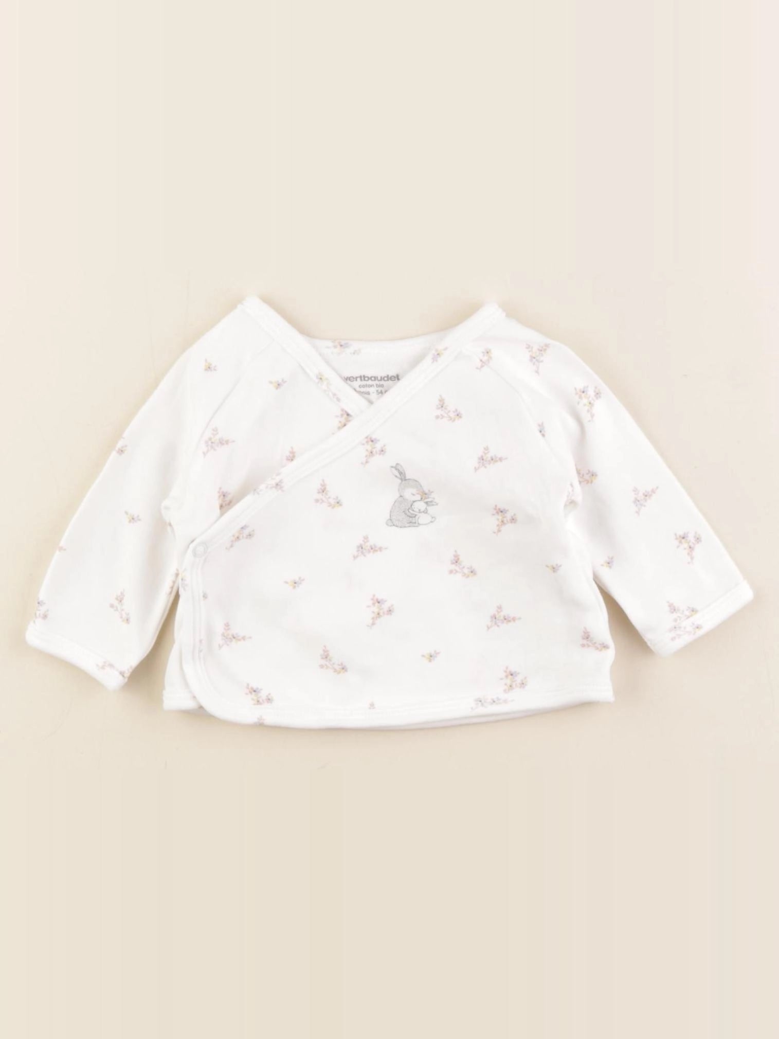 Vertbaudet - tee-shirt blanc - 1 mois