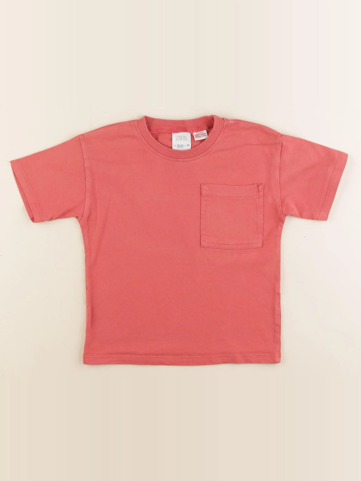 Zara - tee-shirt rose - 18/24 mois
