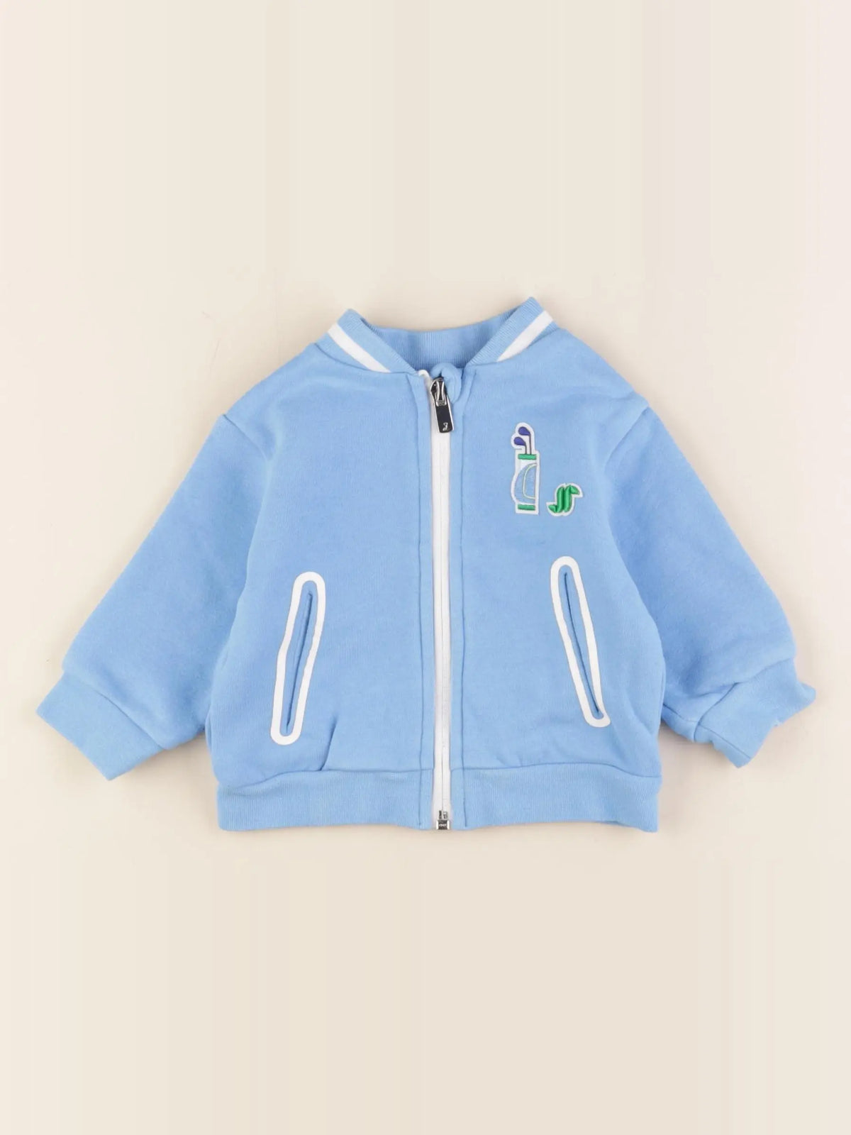 Jacadi - sweat bleu - 6 mois
