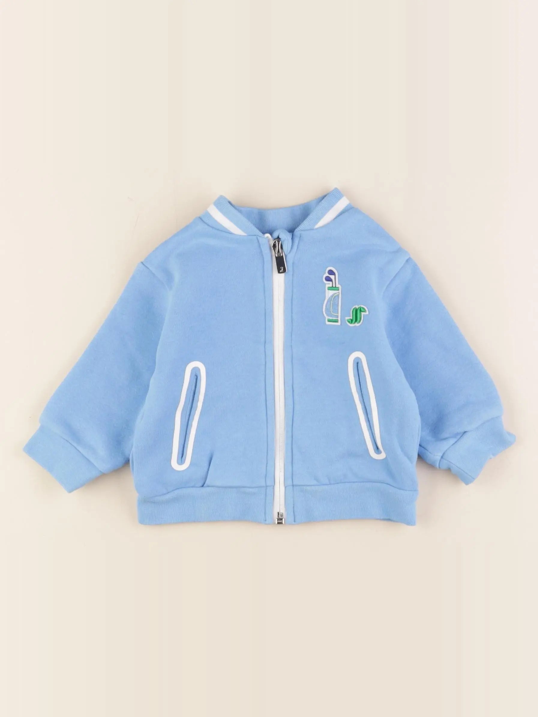Jacadi - sweat bleu - 6 mois