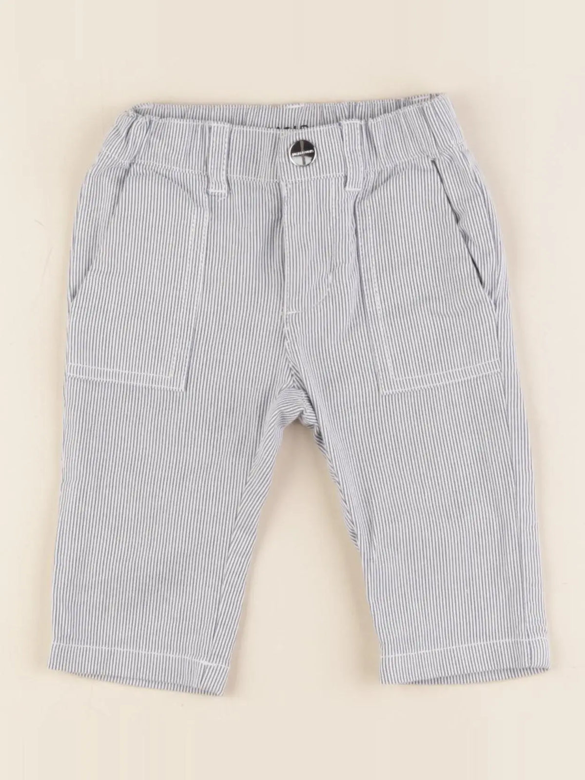 Jacadi - pantalon bleu, blanc - 6 mois