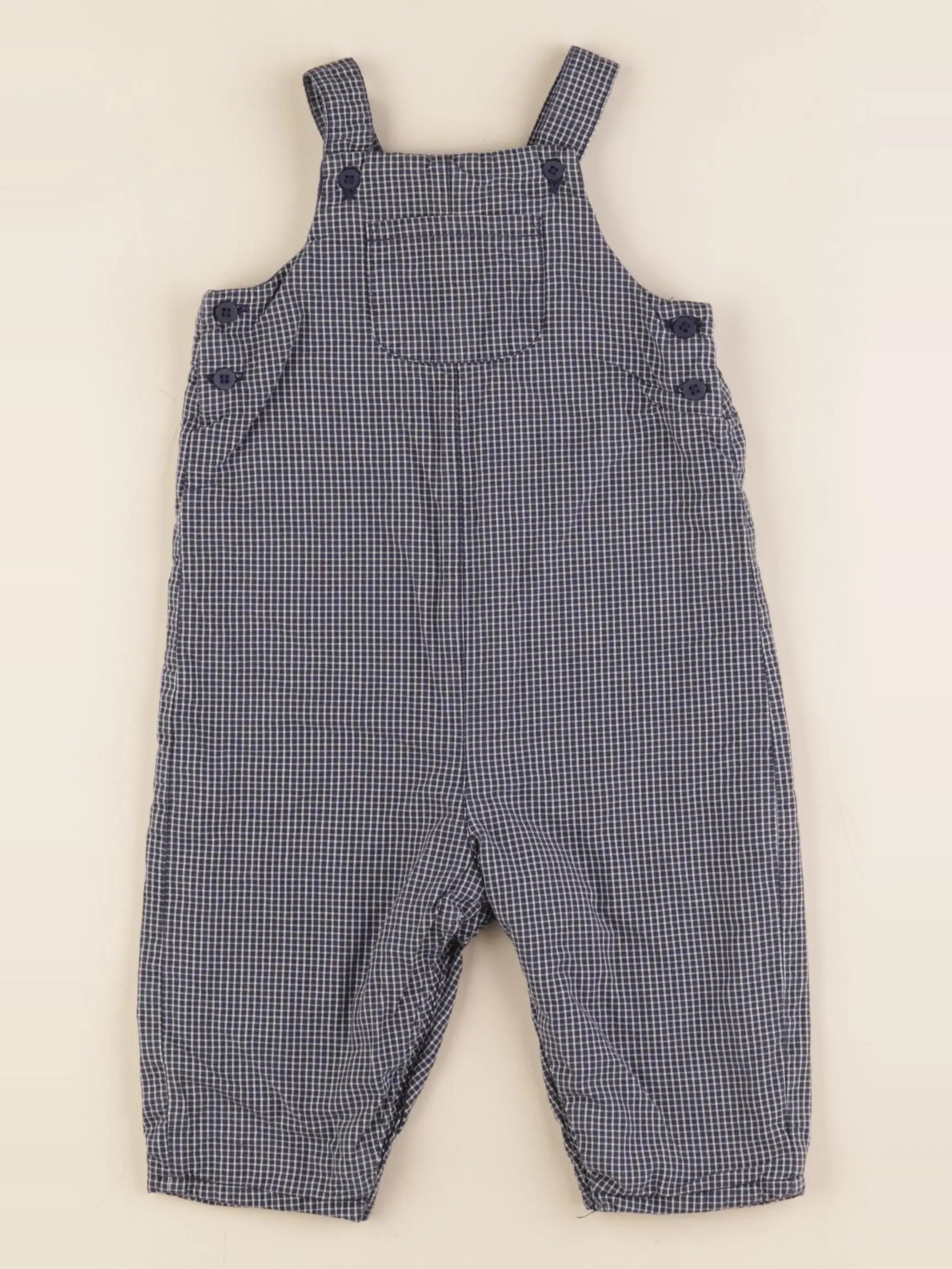 Boutchou - salopette doublé bleu - 9 mois