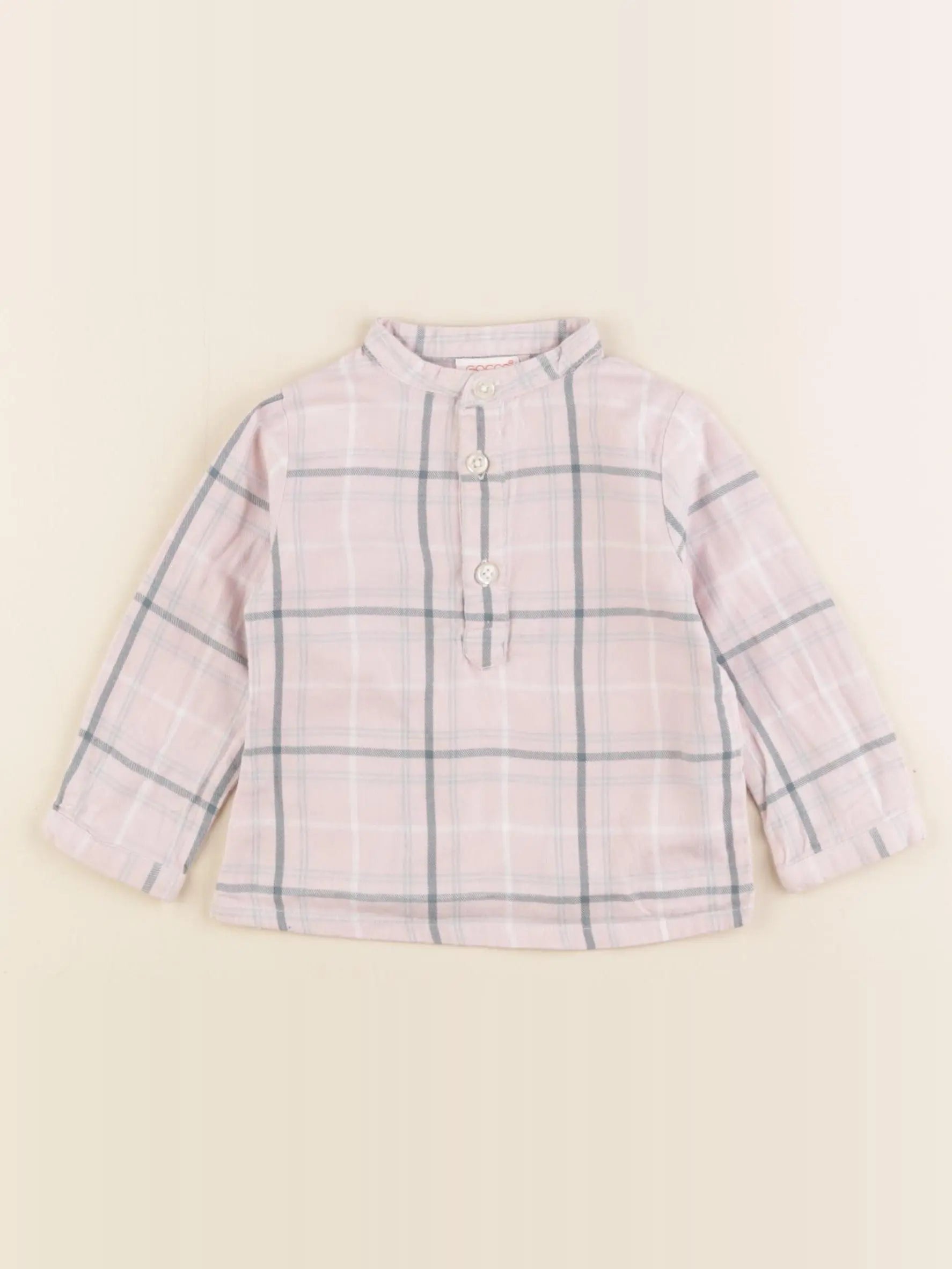 Gocco - chemise rose - 6/9 mois