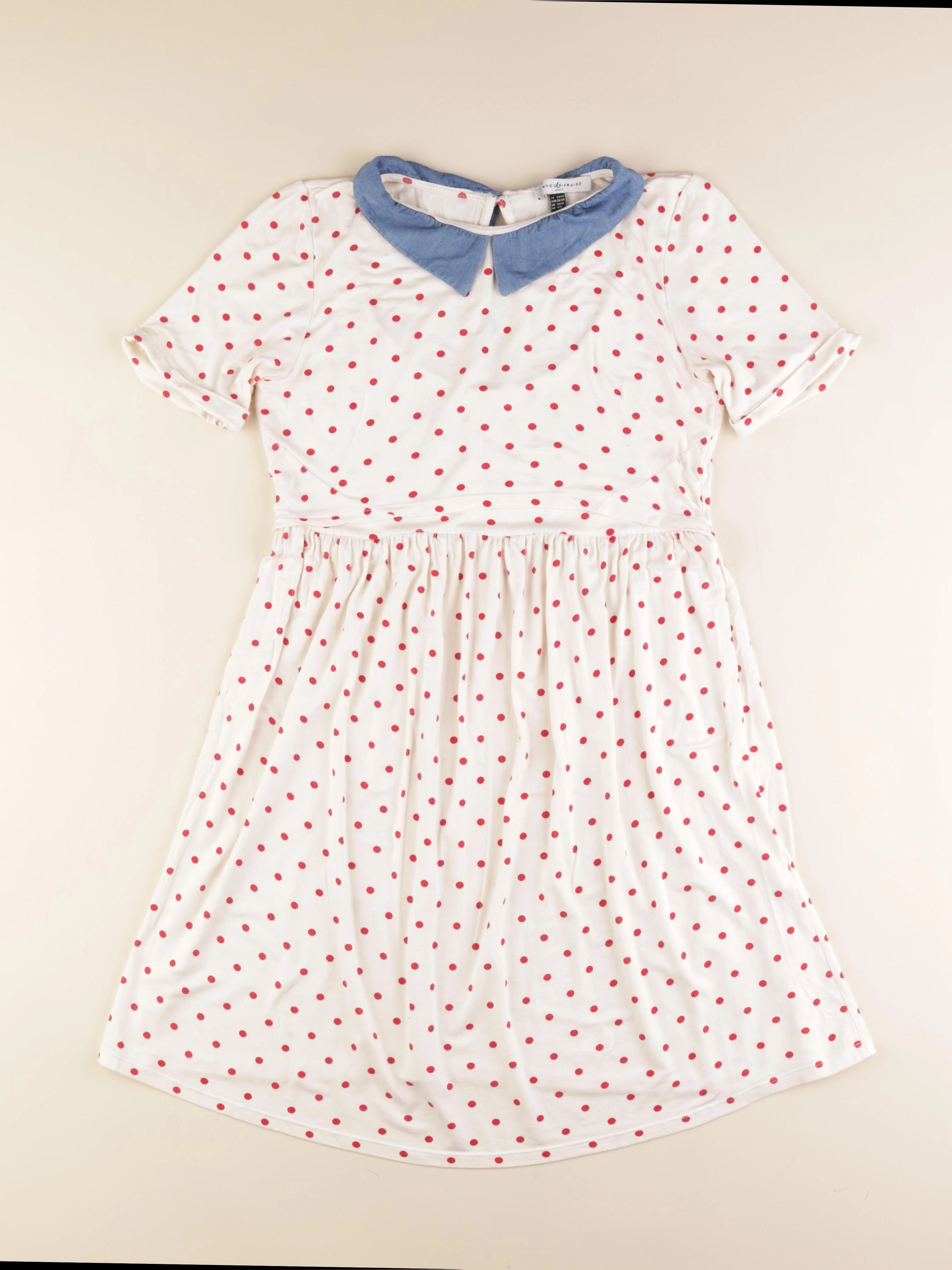 Envie de fraise - robe allaitement blanc, rouge - 38 à 40