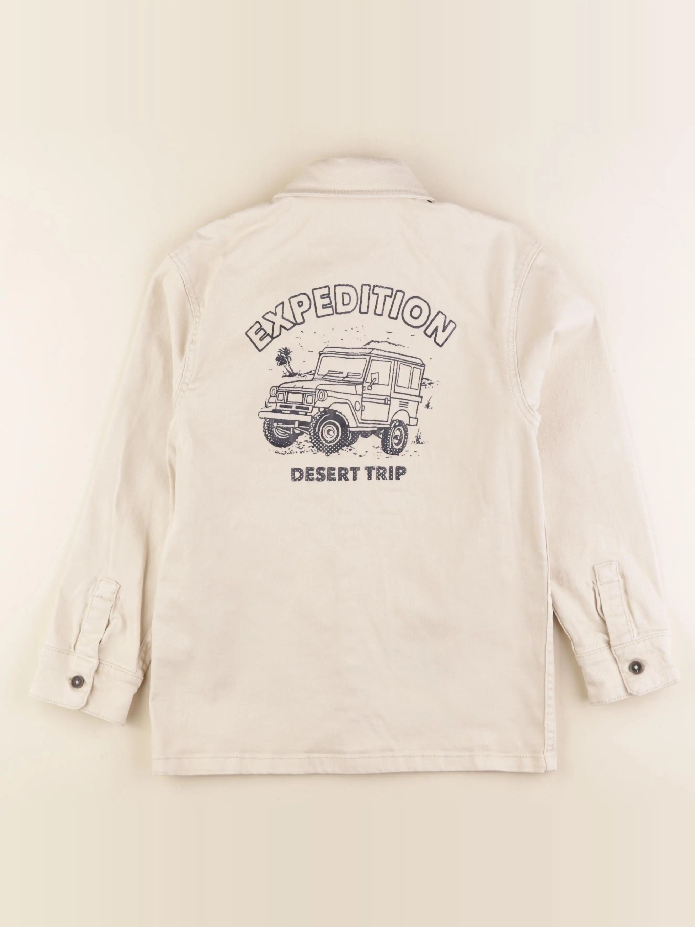 Vertbaudet - veste imprimé au dos beige - 10 ans