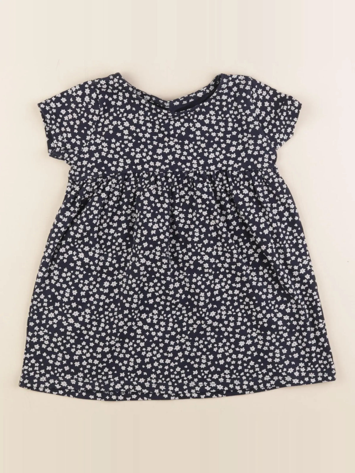 Vertbaudet - robe blanc, bleu - 2 ans